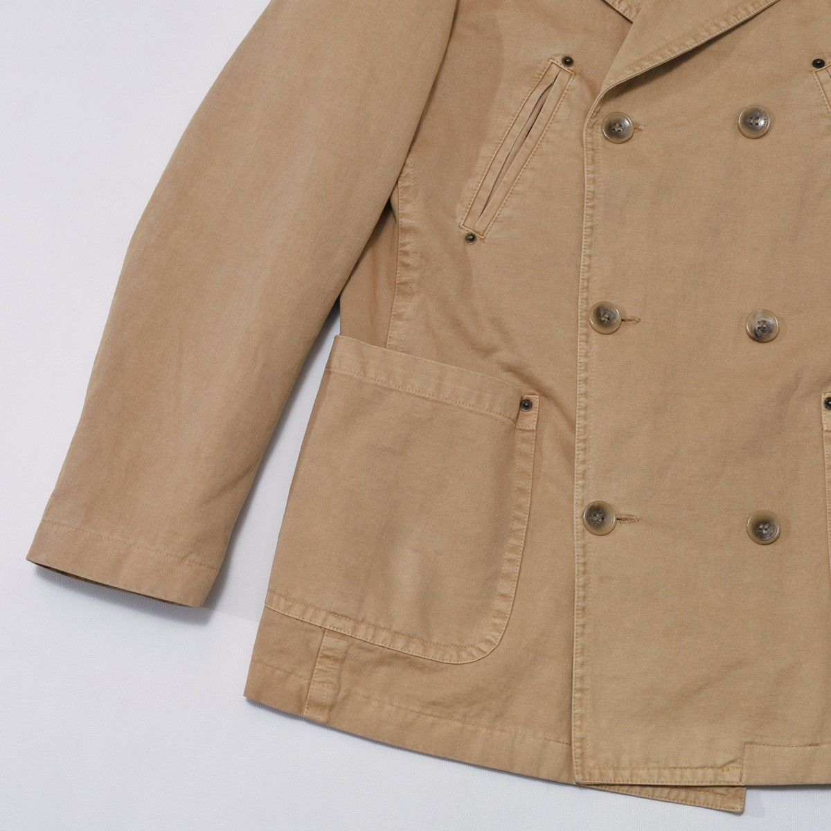 Dolce & Gabbana Dolce Gabbana Denim Double Breasted Coat Jacket Safari Size US XXL / EU 58 / 5 - 4 Thumbnail