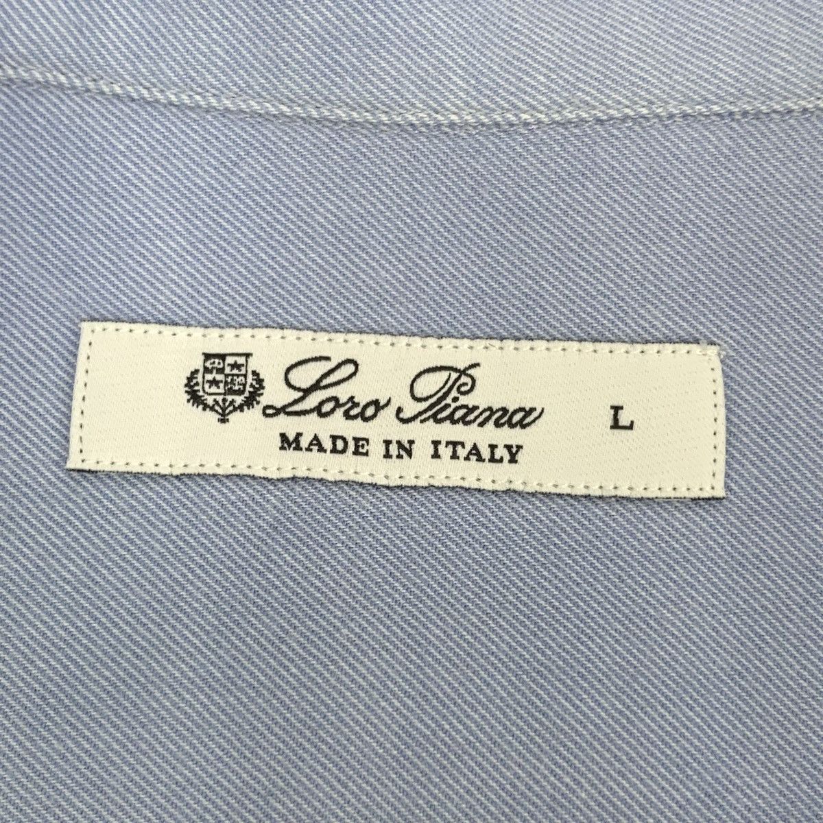 Loro Piana Loro Piana Andre Sky Blue Long Sleeve Shirt K26WX Size US L / EU 52-54 / 3 - 6 Thumbnail