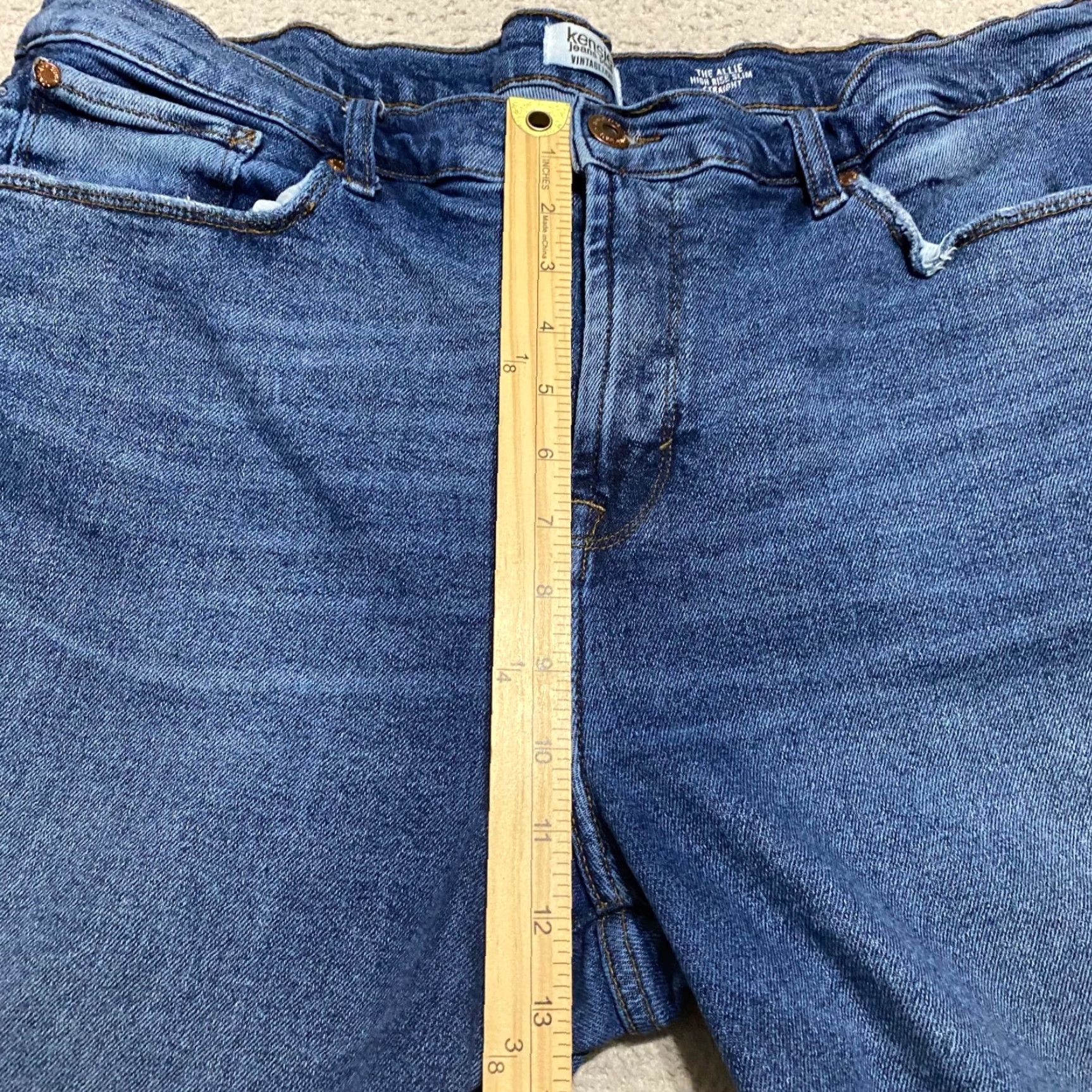 Vintage Kensie Jeans Jeans Blue Kensie Womens 18W Plus Medium Wash High Rise Straight 5-Pocket Denim Size 40" / US 18 - 7 Thumbnail