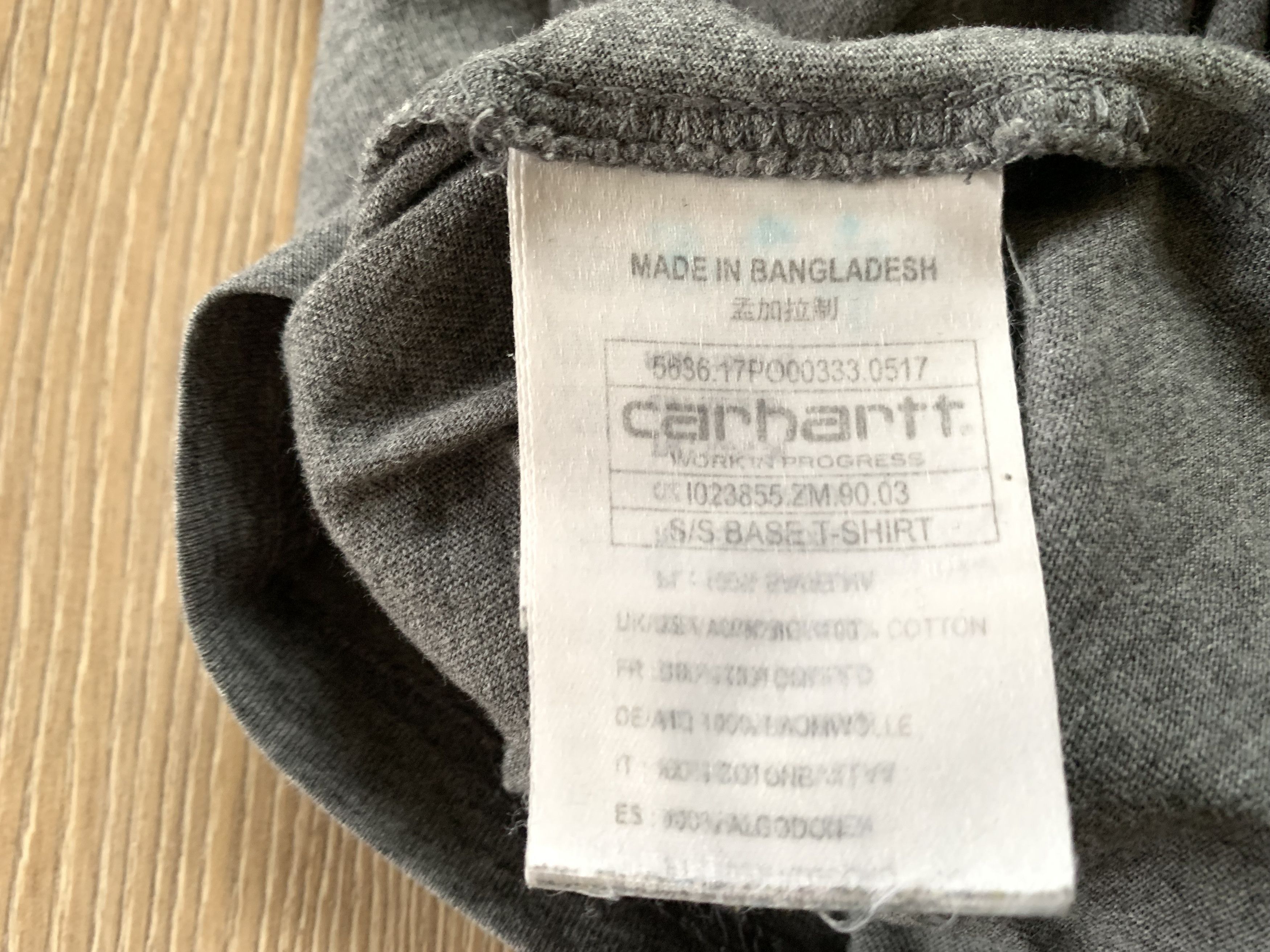 Carhartt × Vintage Vintage Carhartt Grey Base T-Shirt Size US S / EU 44-46 / 1 - 8 Thumbnail