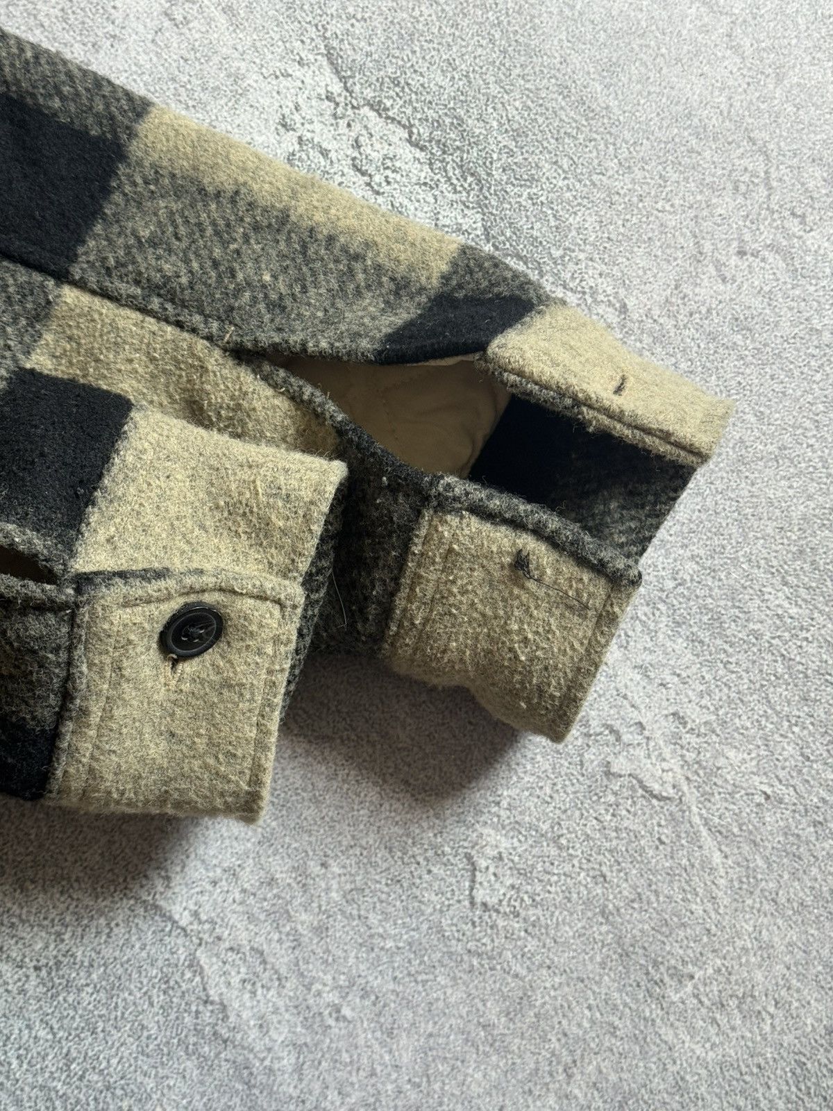 Allsaints Drexel Sherpa lined flannel plaid Chekered jacket
