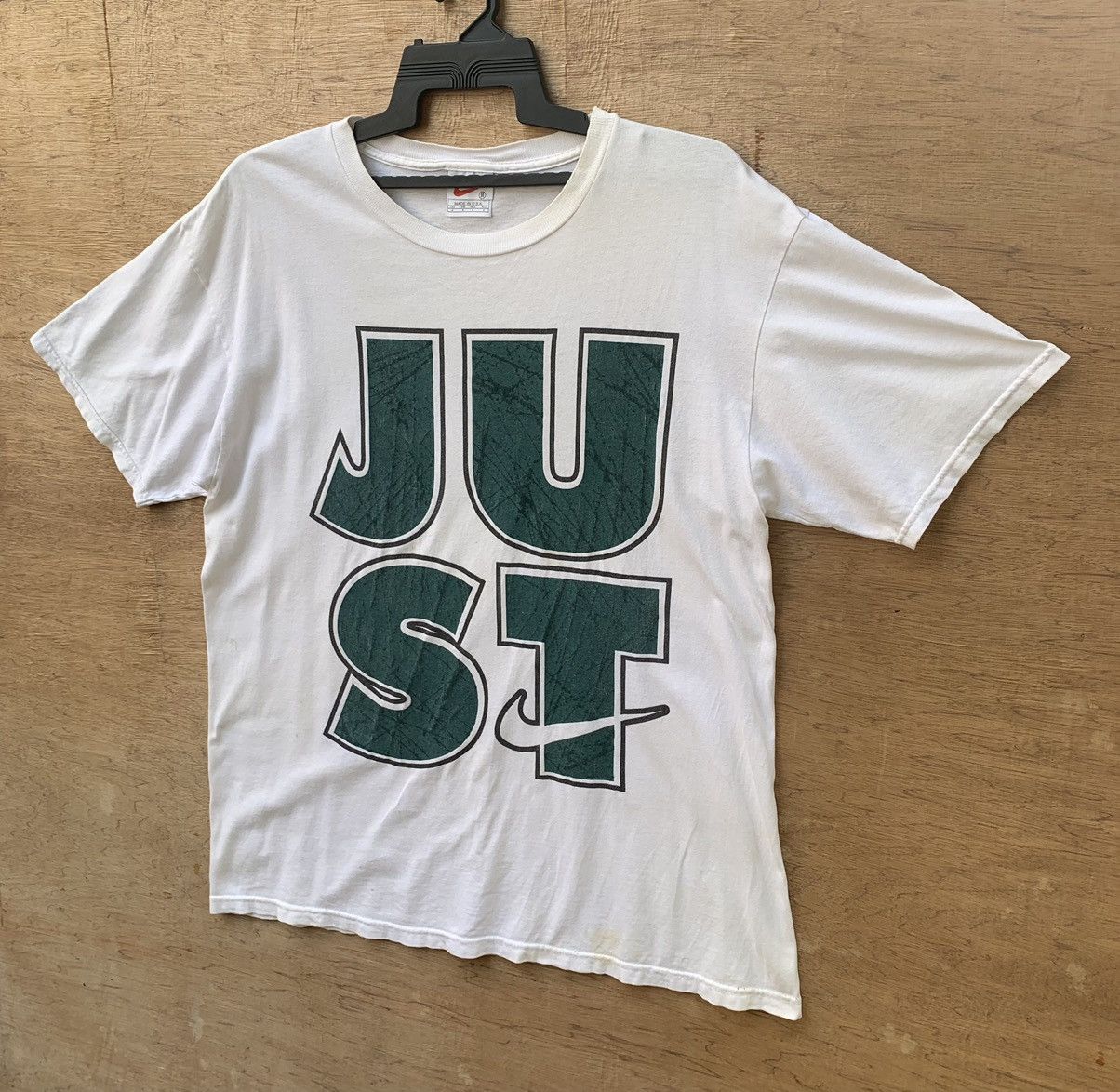 Nike × Vintage Distressed Dirty Vintage Nike JUST DO IT Big Spell T Shirt Size US M / EU 48-50 / 2 - 5 Thumbnail