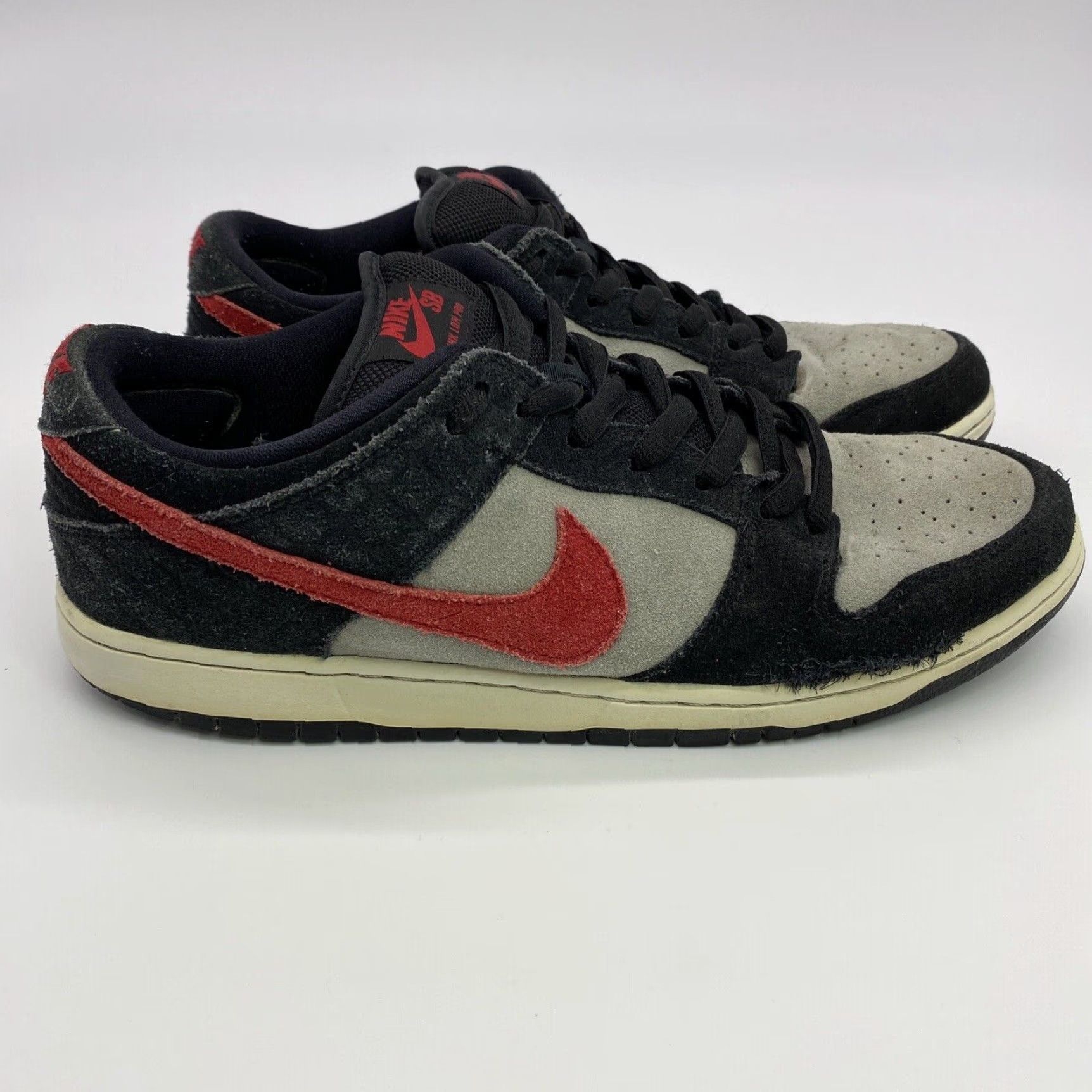 Nike NIKE SB DUNK LOW PREMIUM PAUL RODRIGUEZ SKATE SNEAKER BLACK GRAY RED MEN'S SIZE 11.5 Size US 12 / EU 45 - 3 Thumbnail