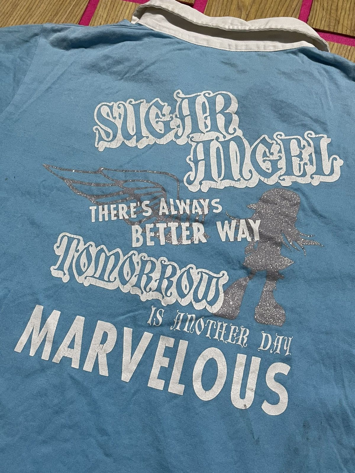 If Six Was Nine Y2K SUGAR ENGEL polo short t-shirt Size M / US 6-8 / IT 42-44 - 7 Thumbnail