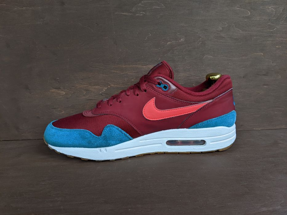 Air max 1 on sale team red green abyss