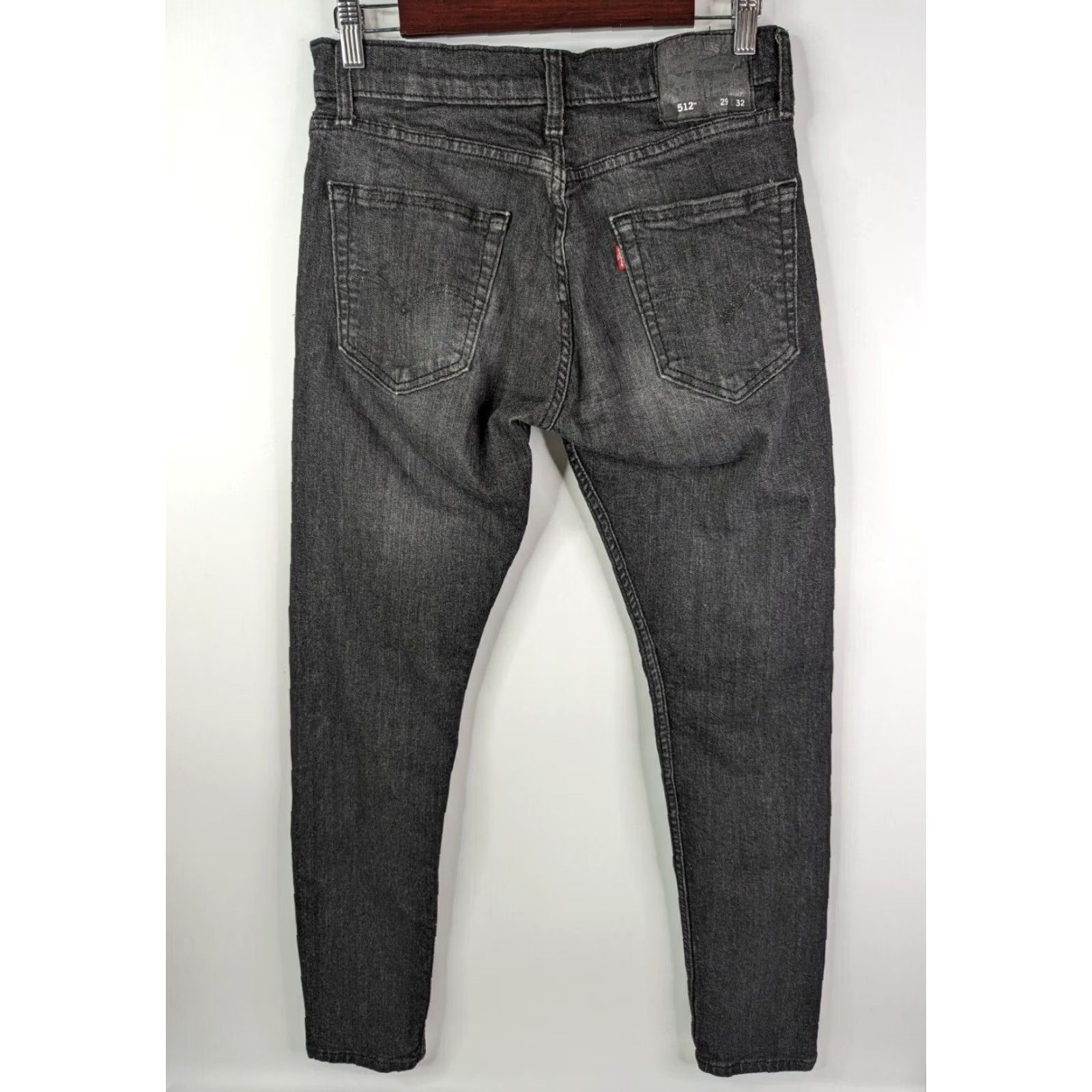 Levi's Levis 512 Slim Taper Jeans Mens Regular 29x31 Black Denim Cotton Stretch 5-Pocket Classic Vintage N/A 90s Size US 30 / EU 46 - 4 Thumbnail