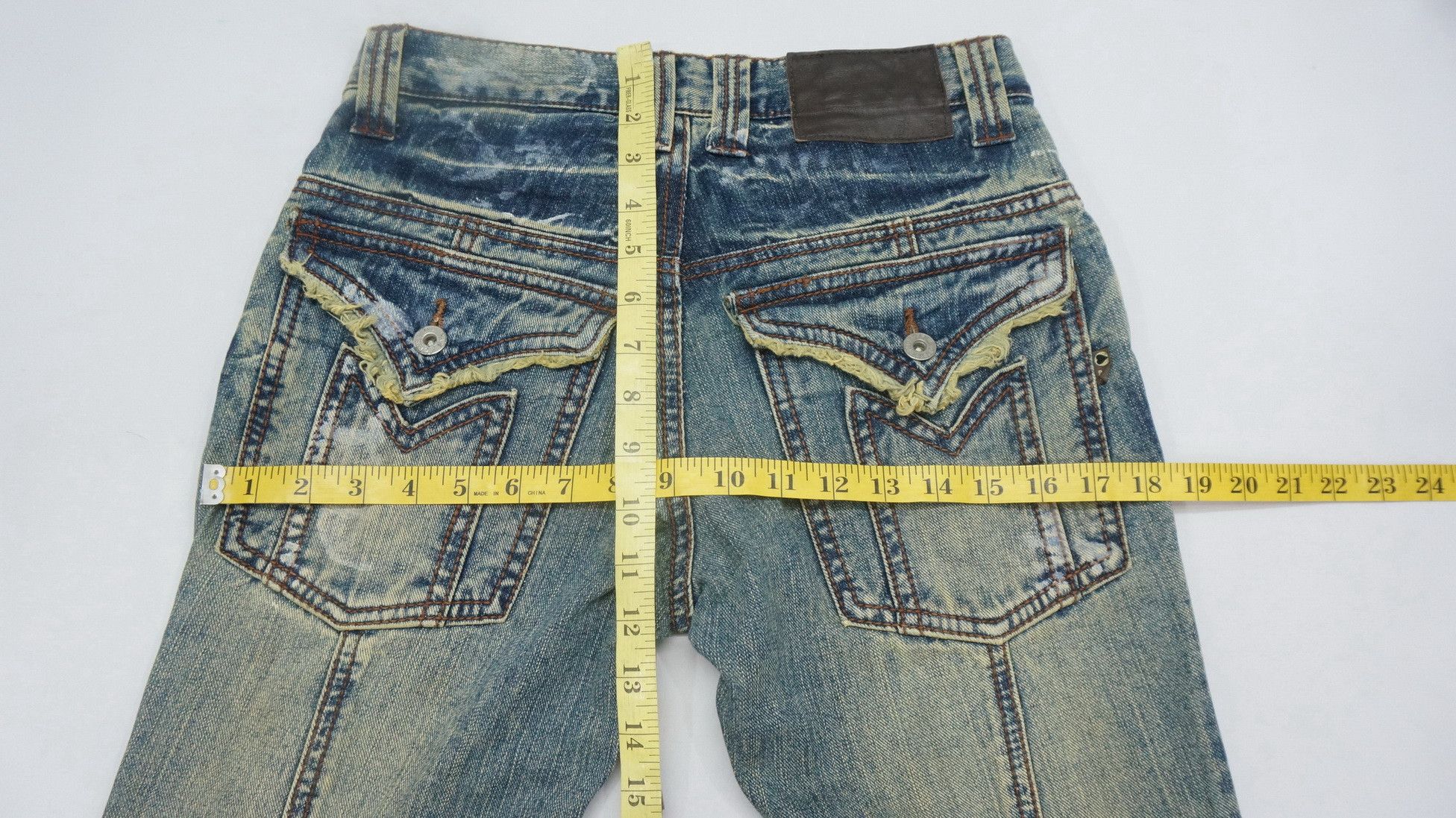 Morgan Homme Dope 🔥 MORGAN HOMME Distressed Flared Vintage Jeans Size US 28 / EU 44 - 12 Thumbnail