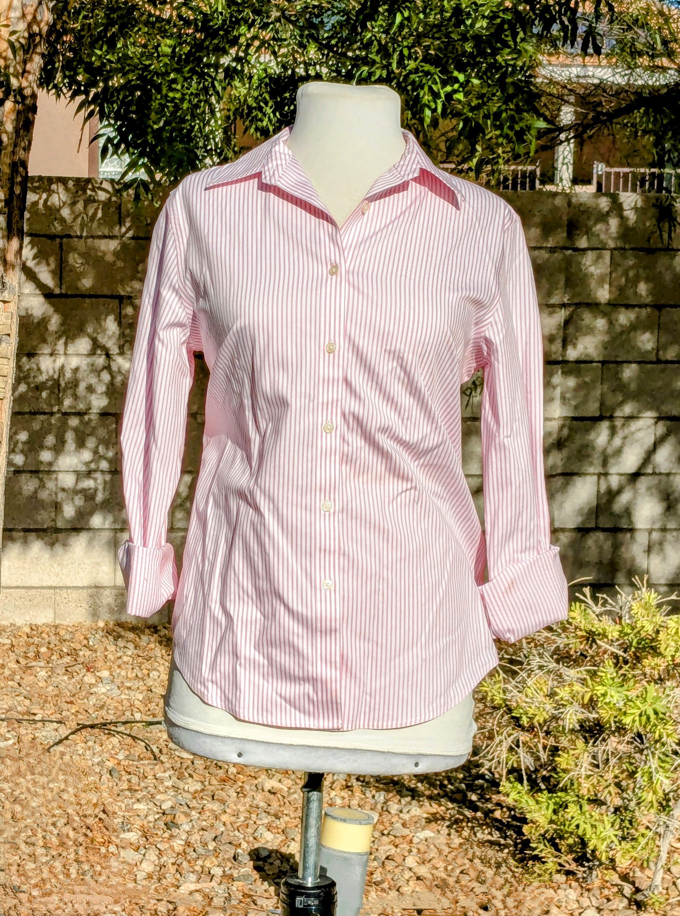 Jones New York Jones New York Signature Striped Pink Button Down Shirt Size S / US 4 / IT 40 - 1 Thumbnail