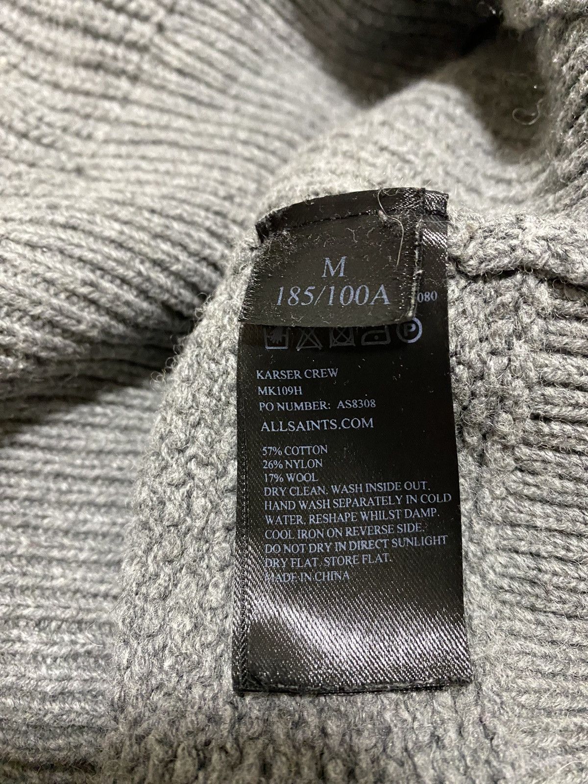 Allsaints Rare Allsaints Mens Distressed Knit Nylon/Wool Sweatshirt Size US M / EU 48-50 / 2 - 9 Thumbnail