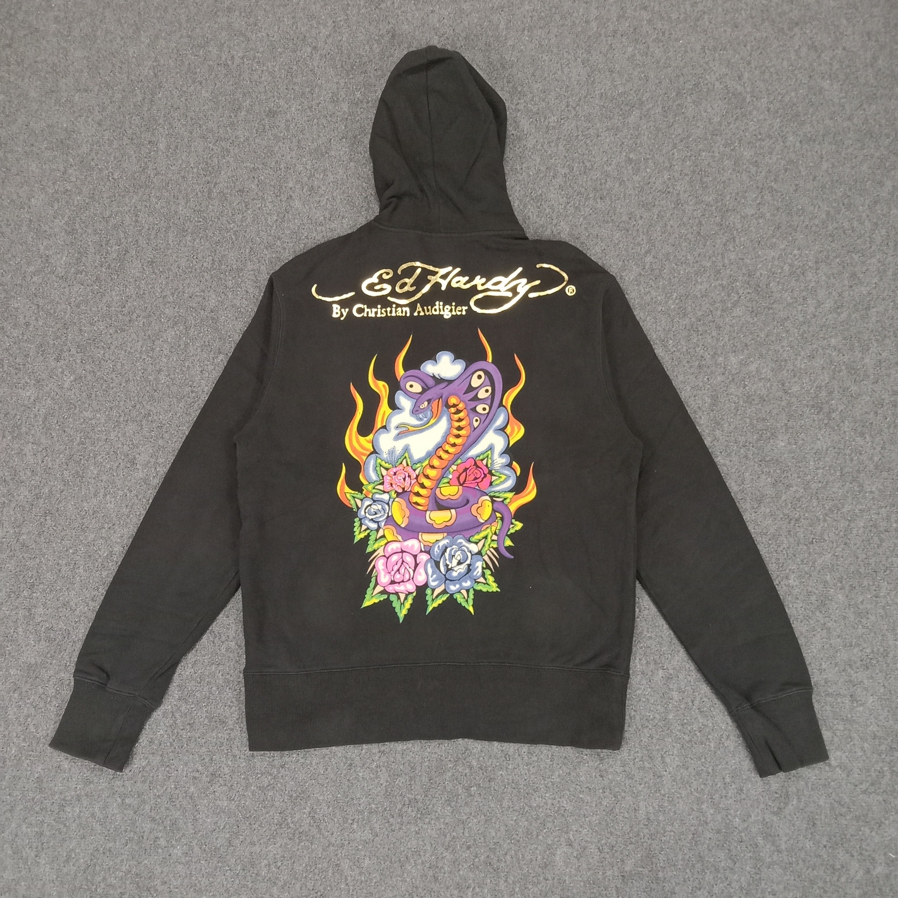 Ed Hardy by Christian Audiger Snake Art Hoodies