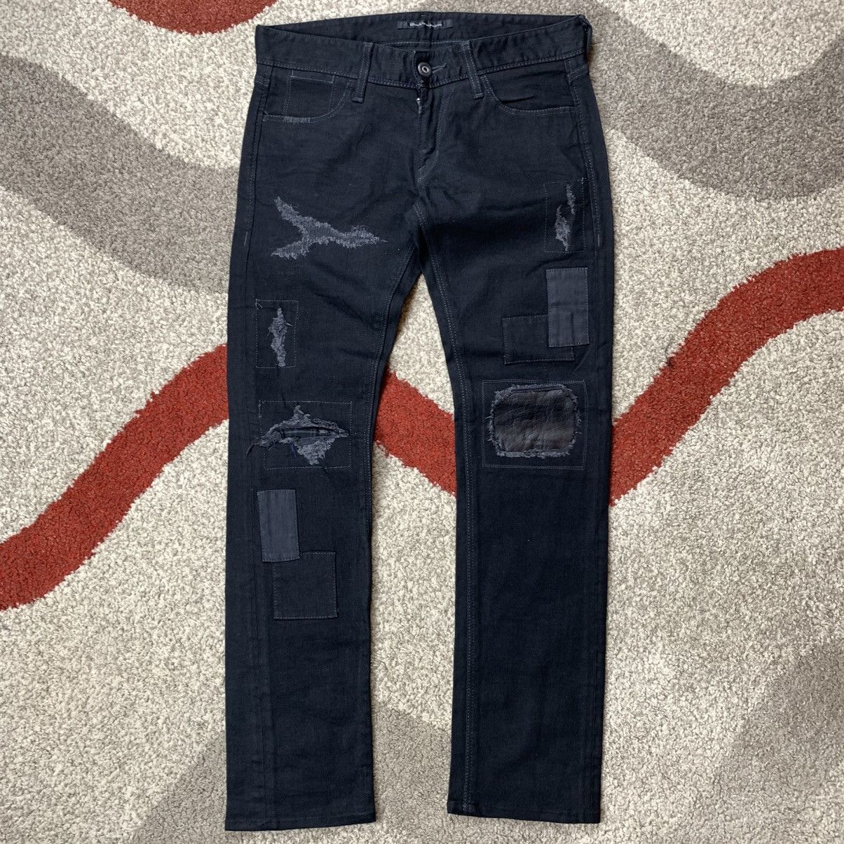 Vanquish Black By Vanquish Ripped Patchwork Skinny Jeans Size US 30 / EU 46 - 3 Thumbnail
