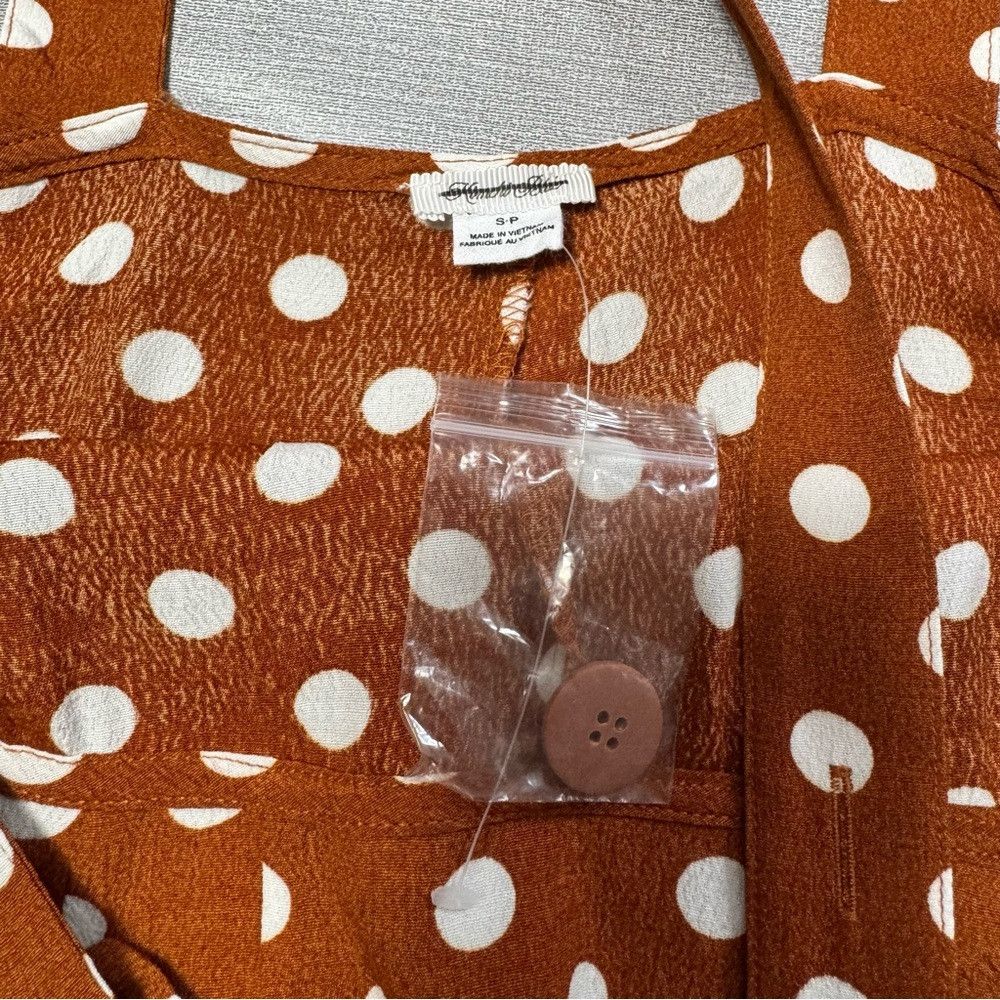 Other New Kimchi Blue Stephie Shift Brown Polka Dot Romper Size S Size 28" / US 6 / IT 42 - 7 Thumbnail