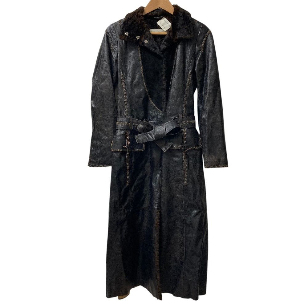 Other Other Ruffo research Shearling Belted Long Coat Leather Outerwear DUTY FREE for USA Size ONE SIZE - 1 Thumbnail