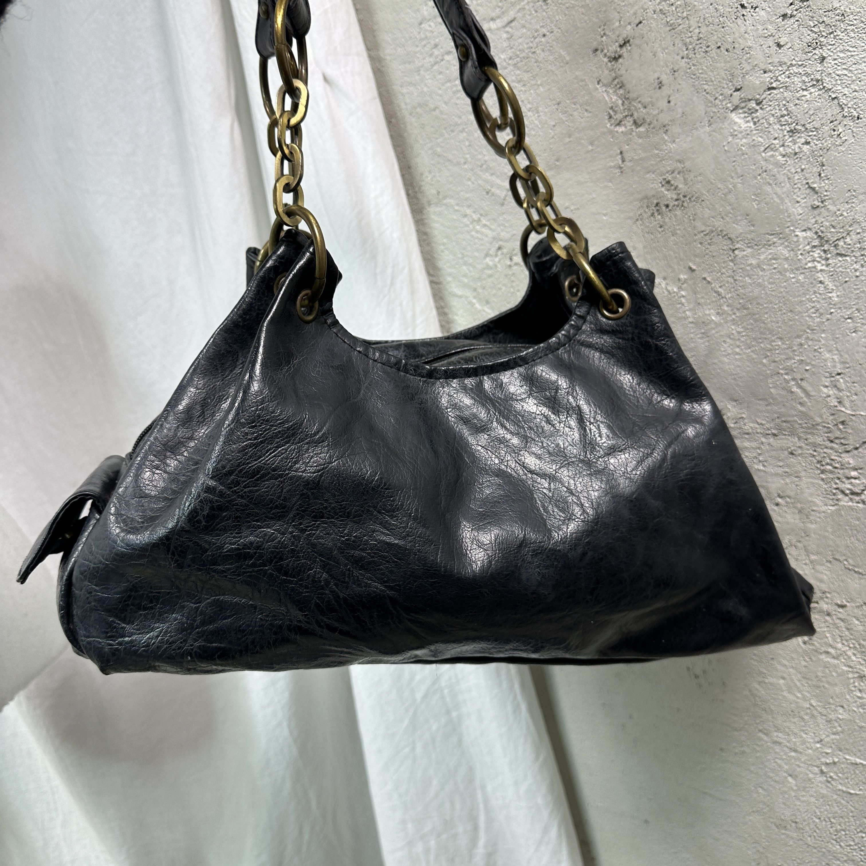 Faith Connexion Vintage Avant Garde Grunge Leather Faith Shoulder Bag Y2K Size ONE SIZE - 2 Thumbnail