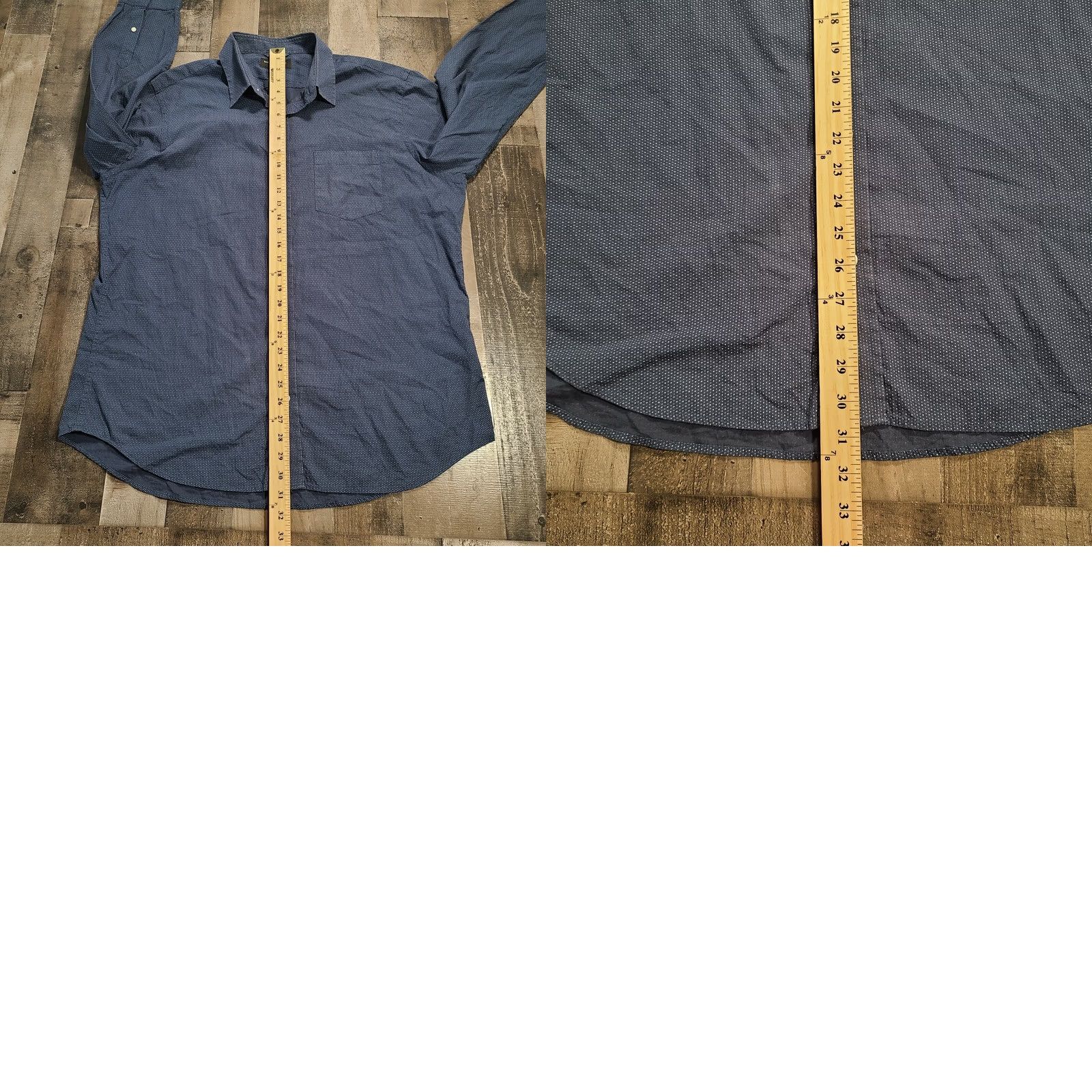 Banana Republic Banana Republic Shirt Mens XL Button-Up Blue Polka Dot Long Sleeve Regular Fit Size US XL / EU 56 / 4 - 8 Thumbnail