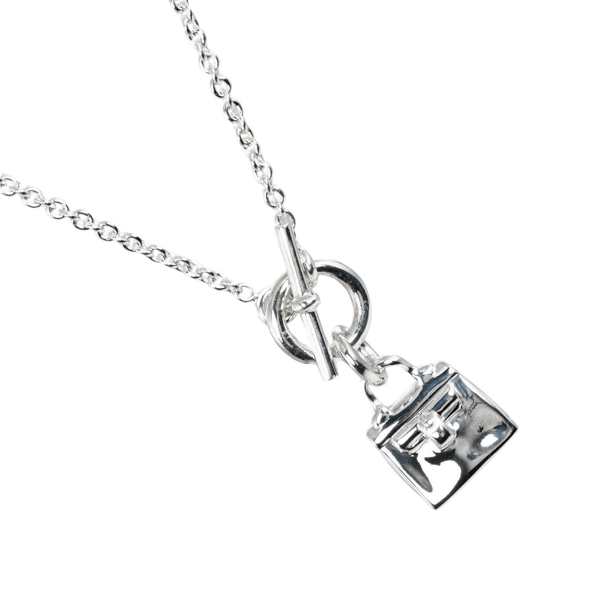 image of Hermes Amulet Kelly Necklace Silver 925 Approx. 12.2G T121724510, Women's