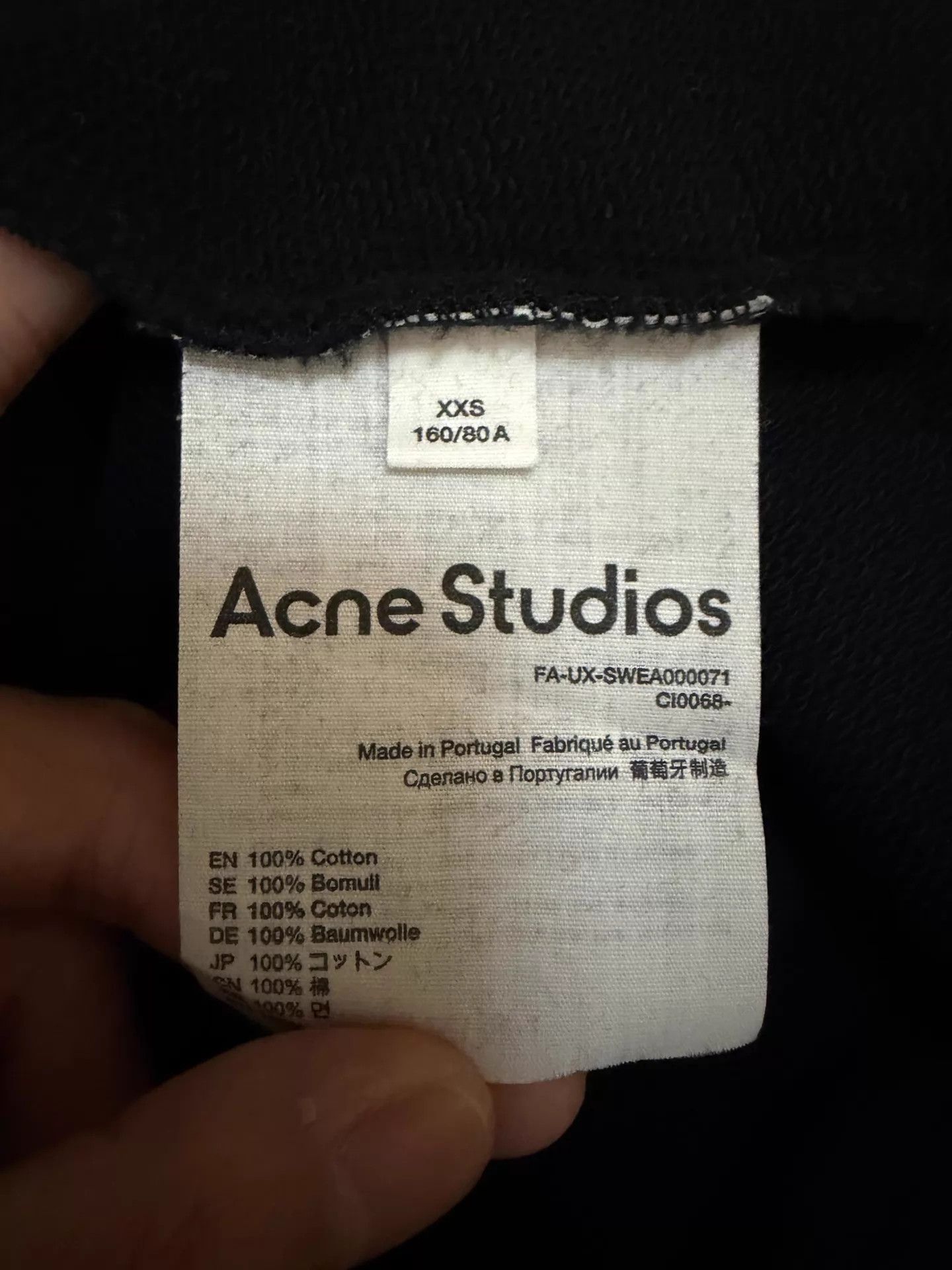 Acne Studios Acne Studios metallic logo sweat men's black XXS Size US XXS / EU 40 - 4 Thumbnail