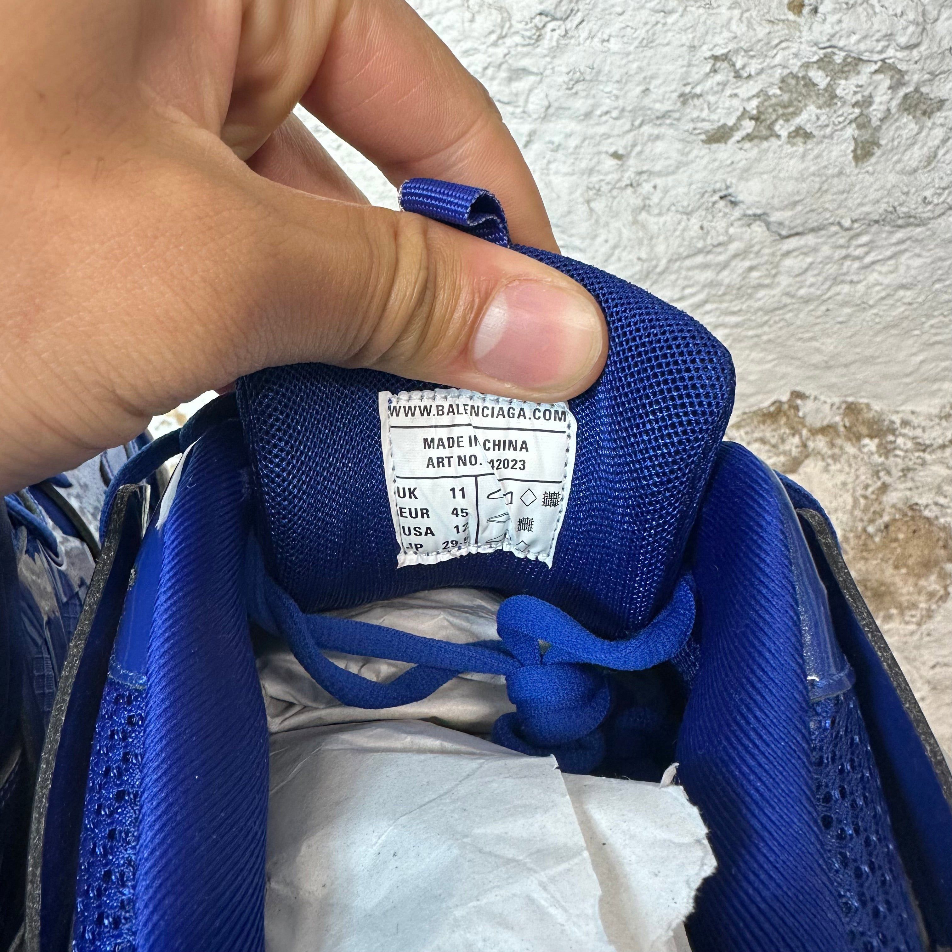 Balenciaga Balenciaga Track Runner Royal Blue Patent Sz 12 (45) NEW Size US 12 / EU 45 - 6 Thumbnail