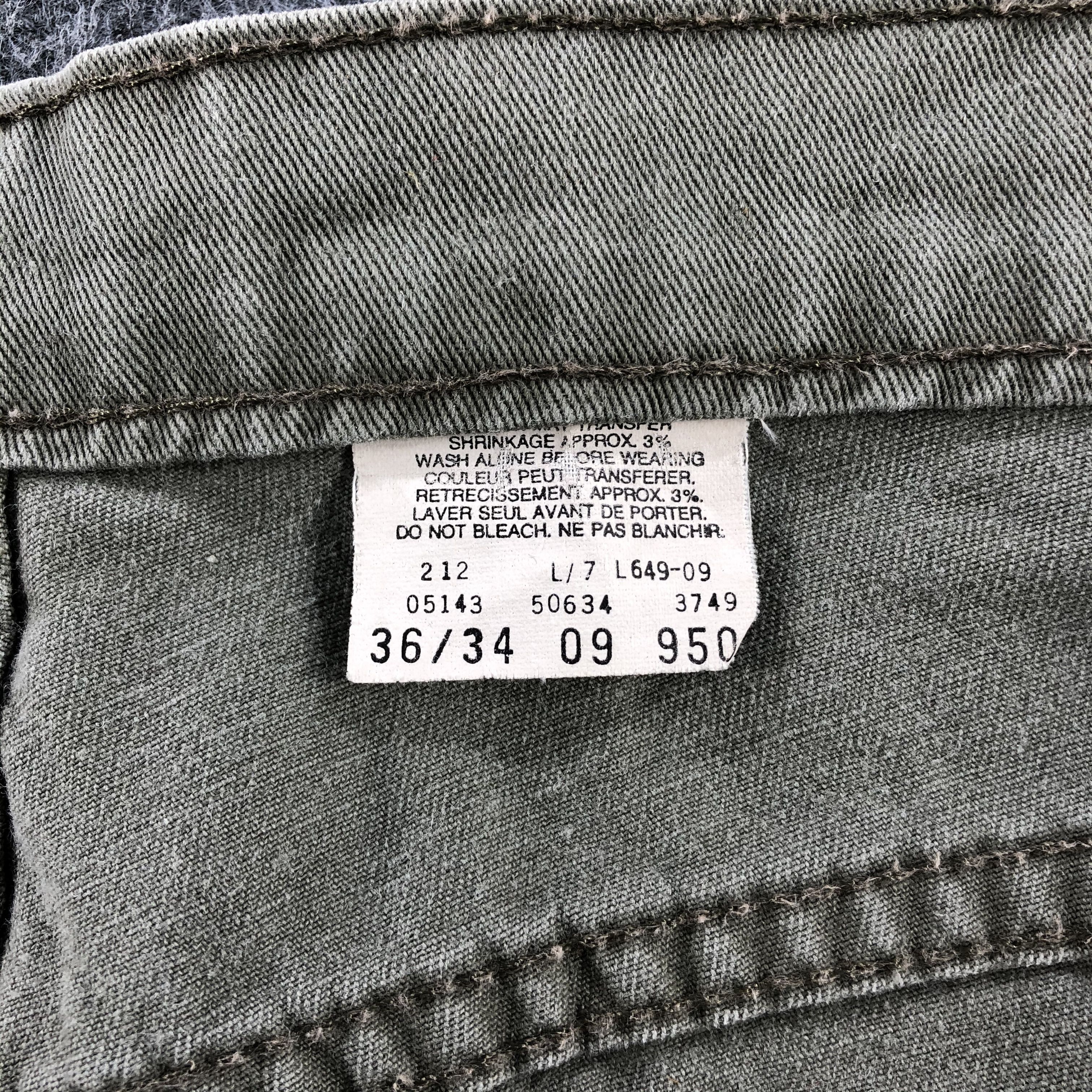 Levi's Vintage 90s Green Levis 634 Jeans-J1247 Size US 35 - 9 Thumbnail