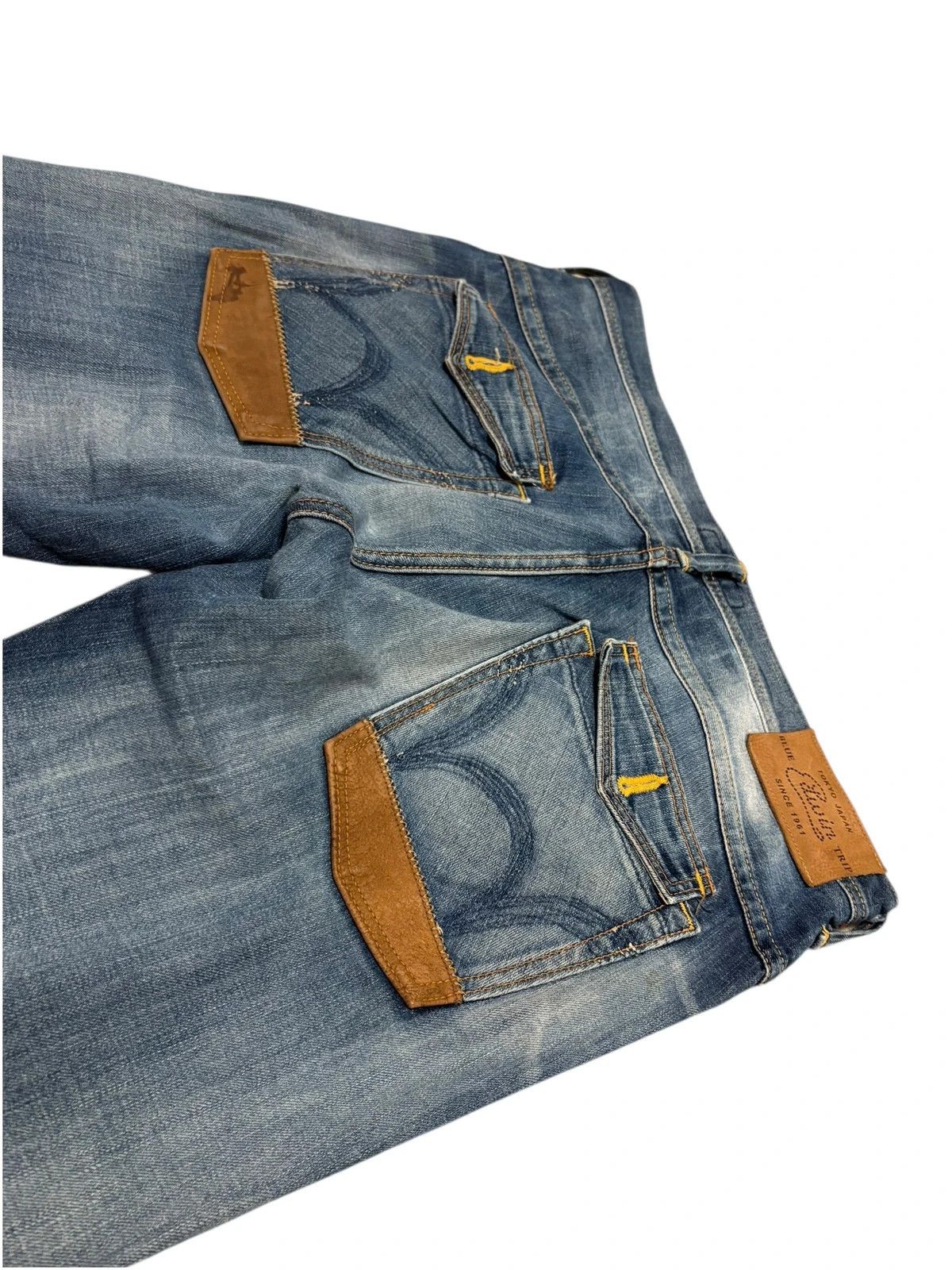 Edwin Edwin blue gradient bootcut denim jeans with patch detailing Size US 34 / EU 50 - 7 Thumbnail