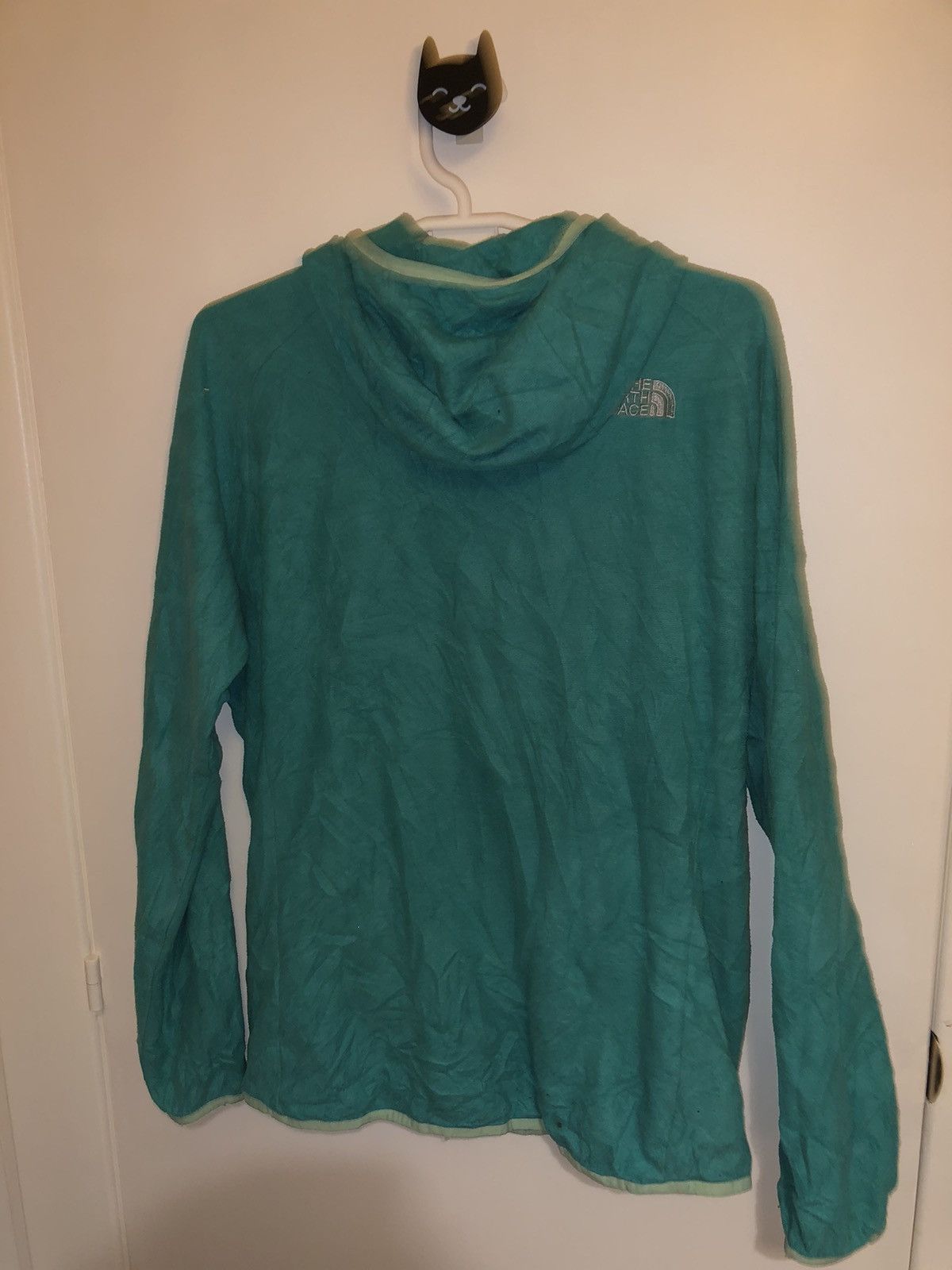 The North Face × Vintage Vintage Teal The North Face Fleece Hooded Jacket Size M / US 6-8 / IT 42-44 - 11 Thumbnail