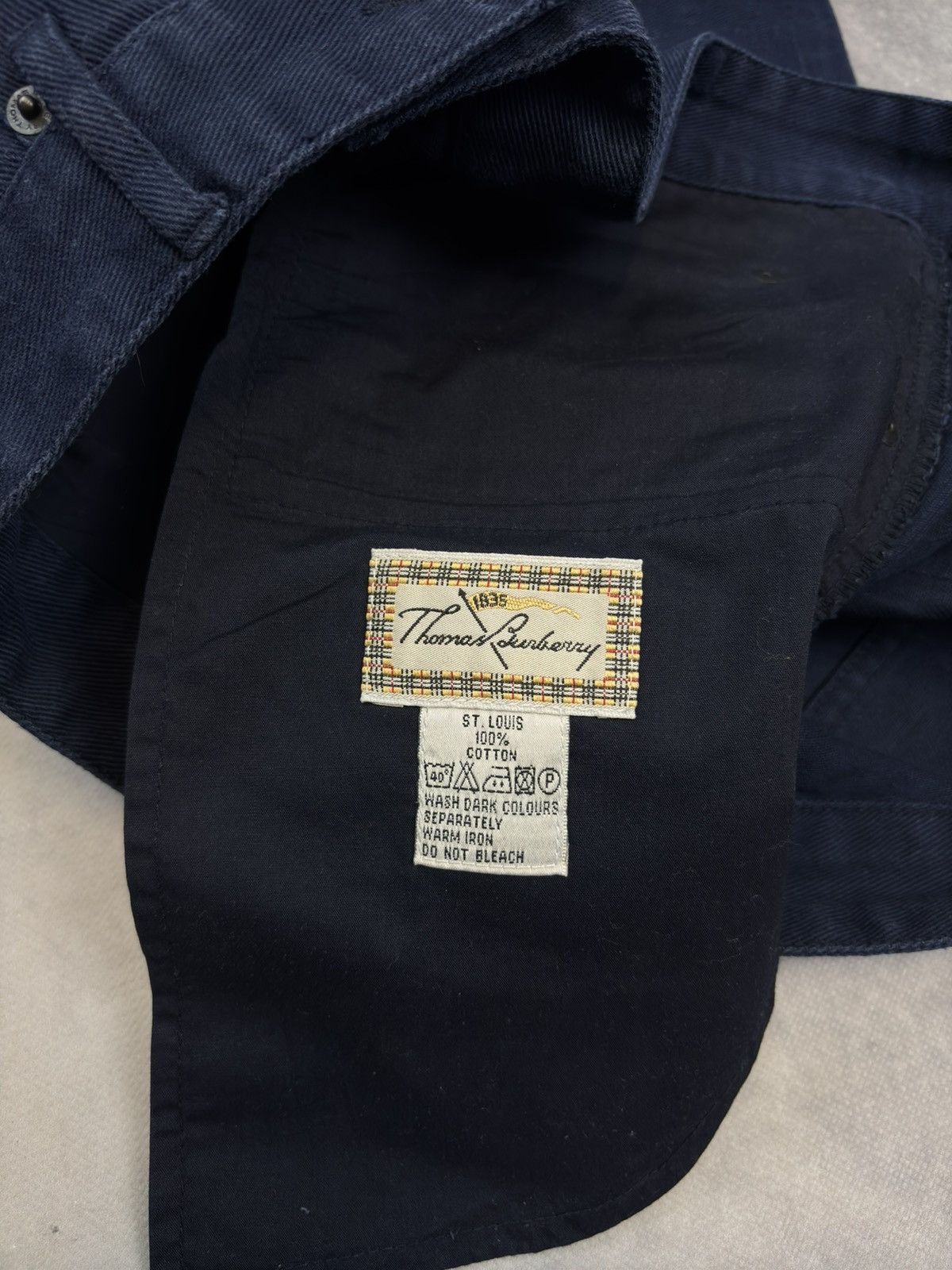 Burberry × Vintage Vintage Thomas Burberry Denim Pants Casual Old Money Rare Size US 35 - 5 Thumbnail