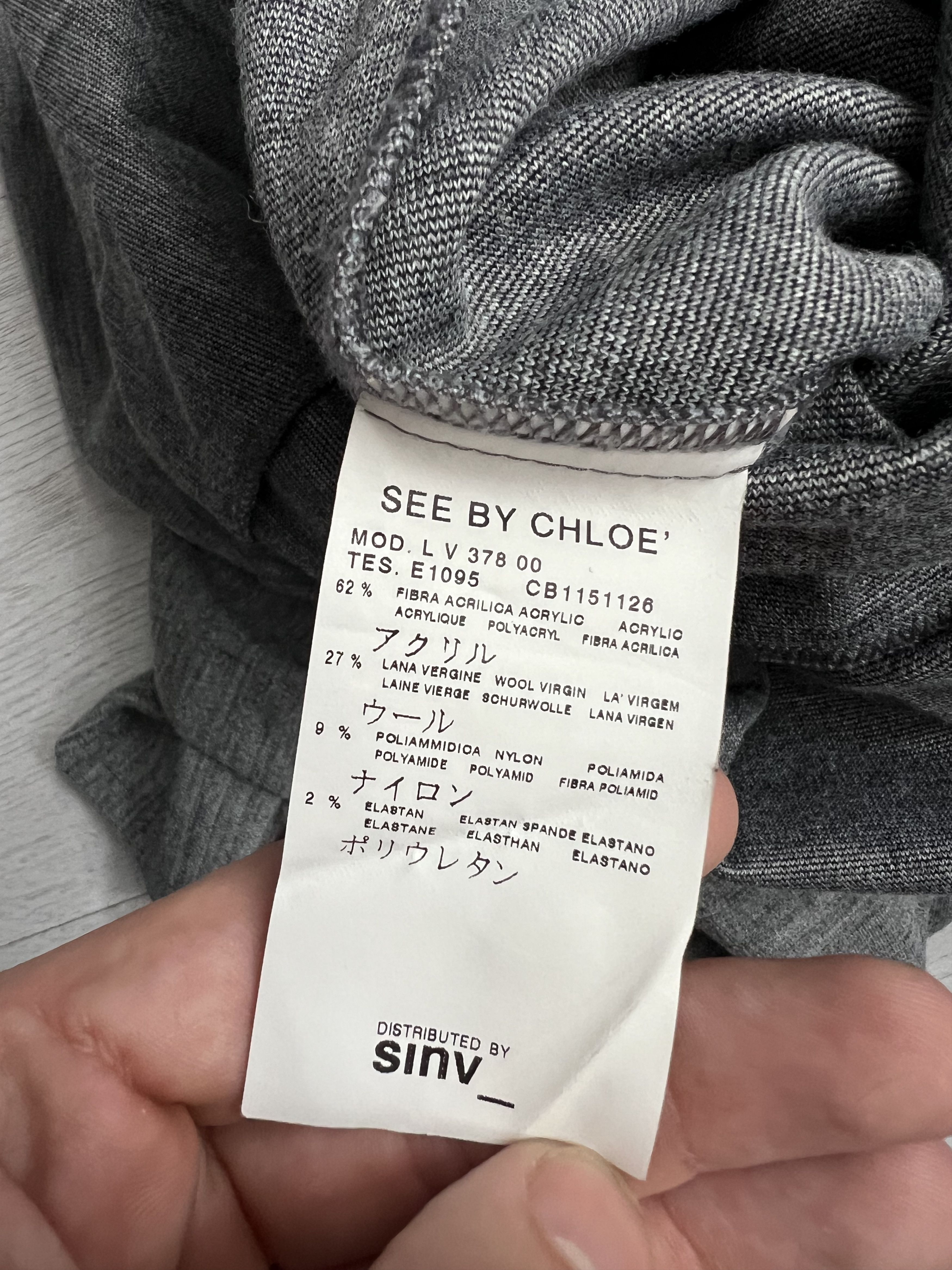 See By Chloé wool blend knit knee-length sleeveless dress