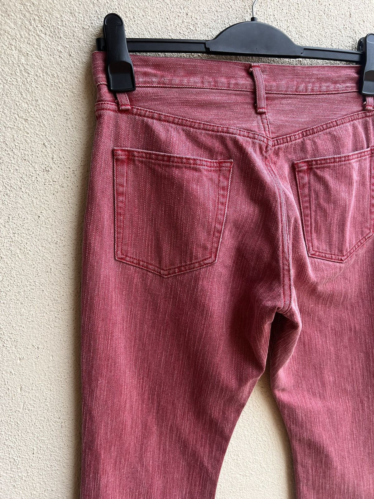 semanticdesign Vintage Semantic Design Sensation Fade Red Denim Flare Jeans Size US 29 - 16 Thumbnail