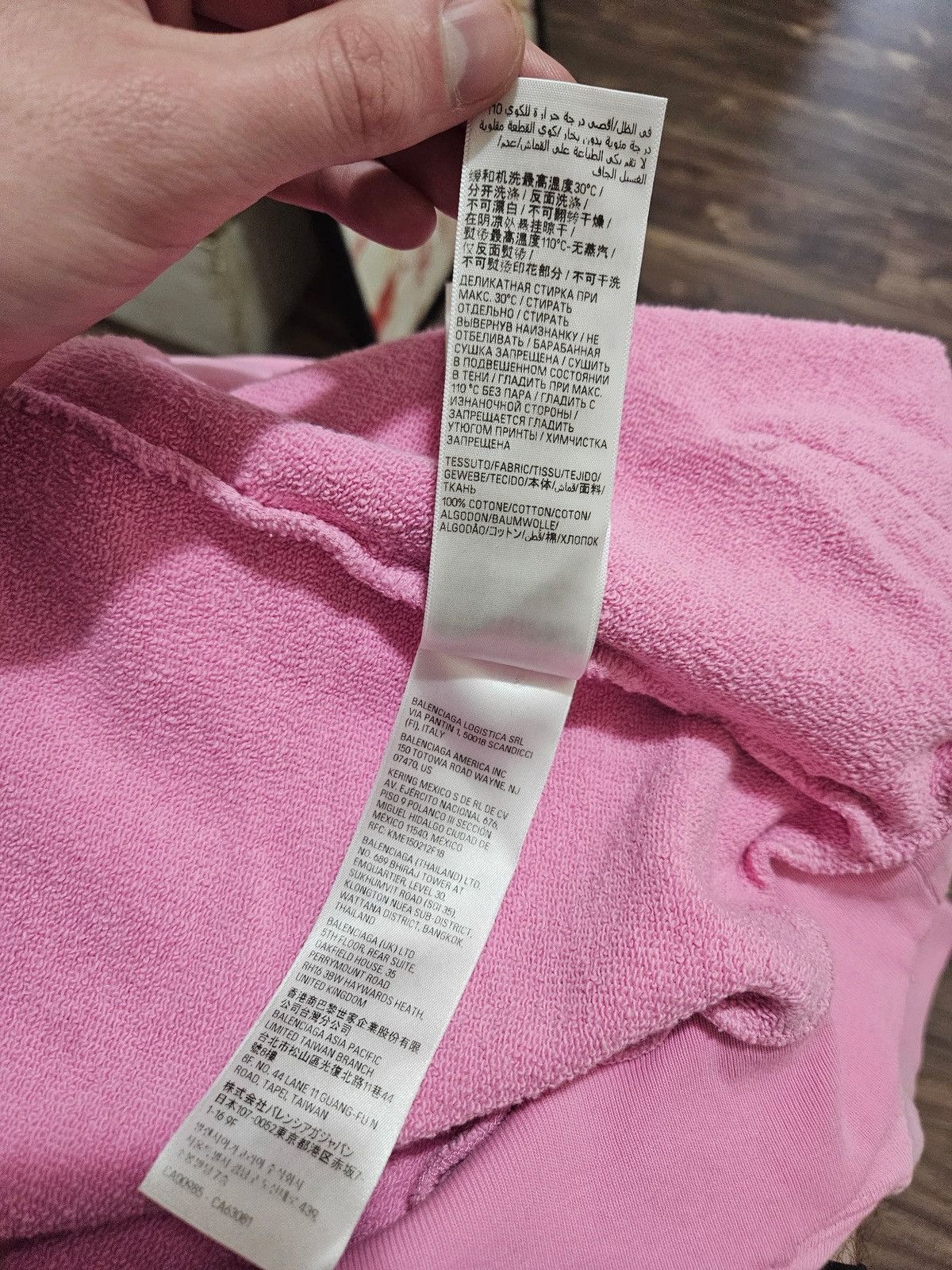 Balenciaga Distressed Pink Nologo Hoodie Size US XS / EU 42 / 0 - 13 Thumbnail