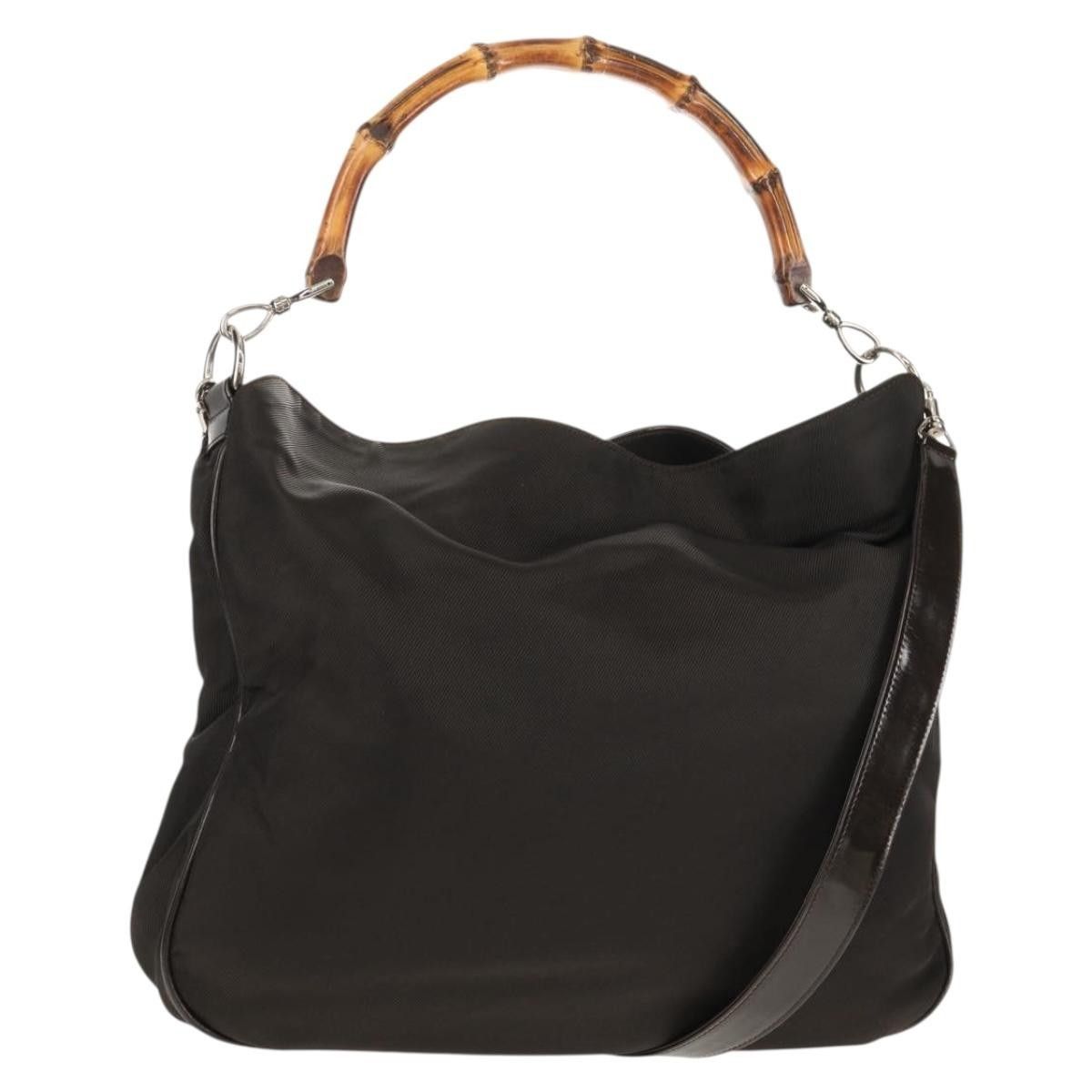 Gucci Gucci Vintage Bamboo Shoulder Bag Nylon Size ONE SIZE - 1 Thumbnail