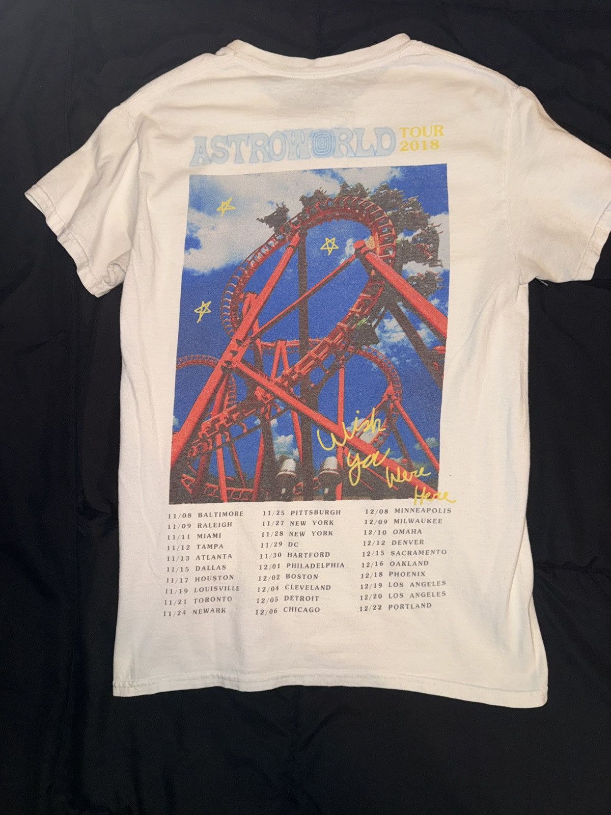 Travis Scott Travis Scott Astroworld Tour 2018 T-Shirt Size S Size US S / EU 44-46 / 1 - 2 Thumbnail