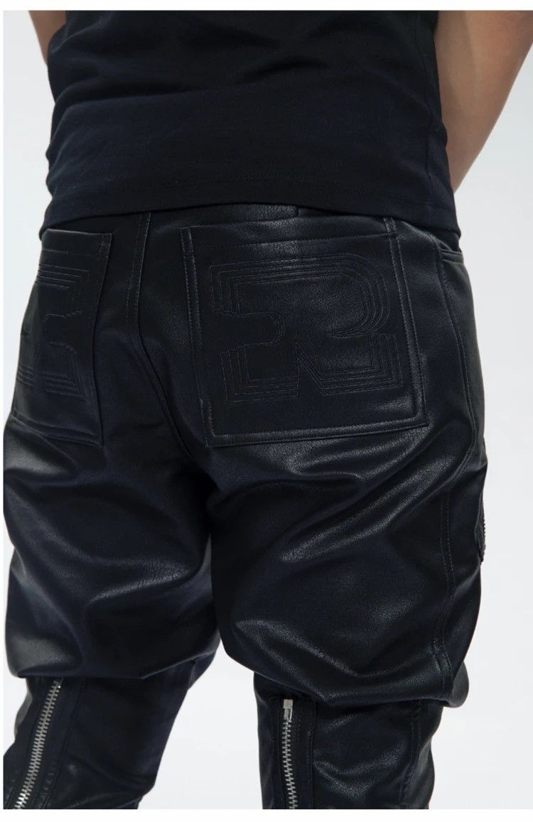 Leather × Vintage Cool Black Pu Leather Pants Men Size US 32 / EU 48 - 8 Thumbnail