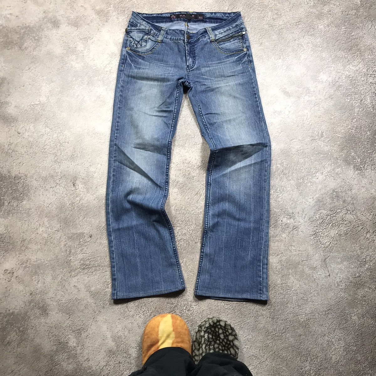 Vintage Vintage Y2K Distressed Flared Jeans Baggy Skate Grunge 30 Size 30" / US 8 / IT 44 - 2 Thumbnail