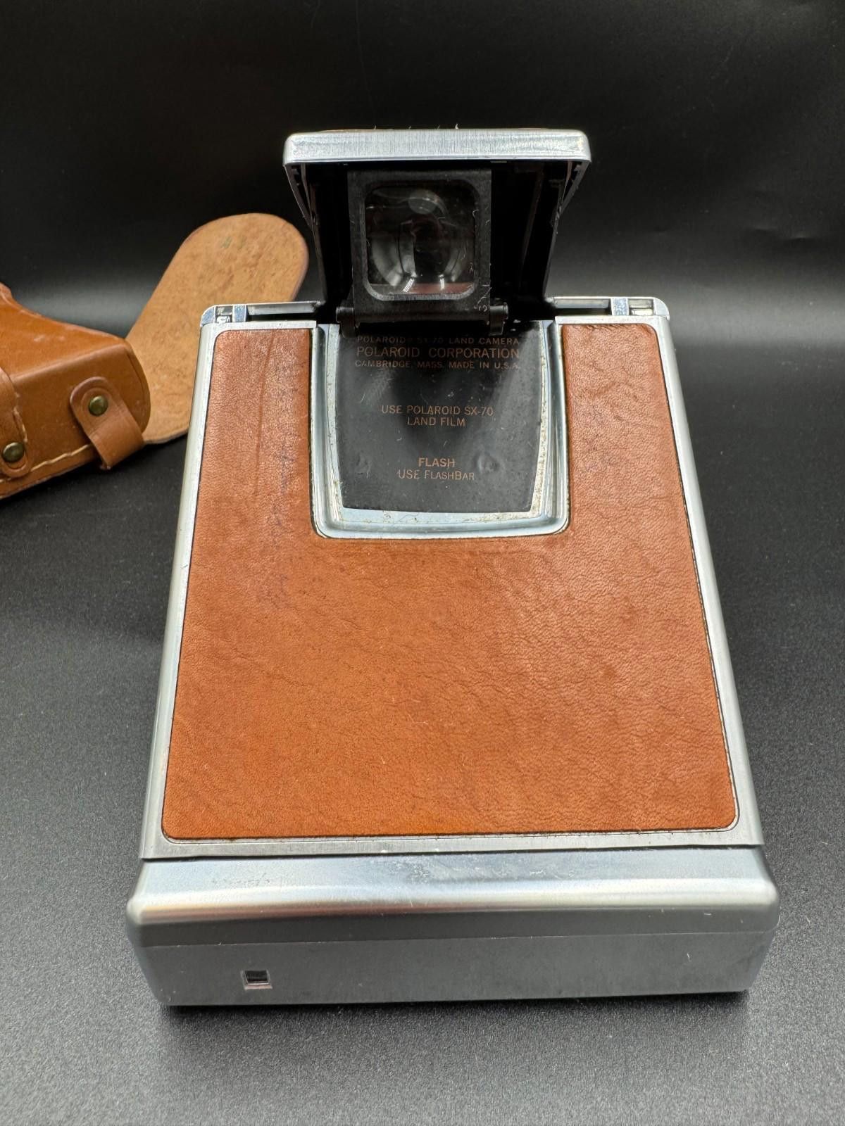 Polaroid Polaroid SX-70 Instant Land Camera Silver and Tan Brown w/ L Size ONE SIZE - 8 Thumbnail