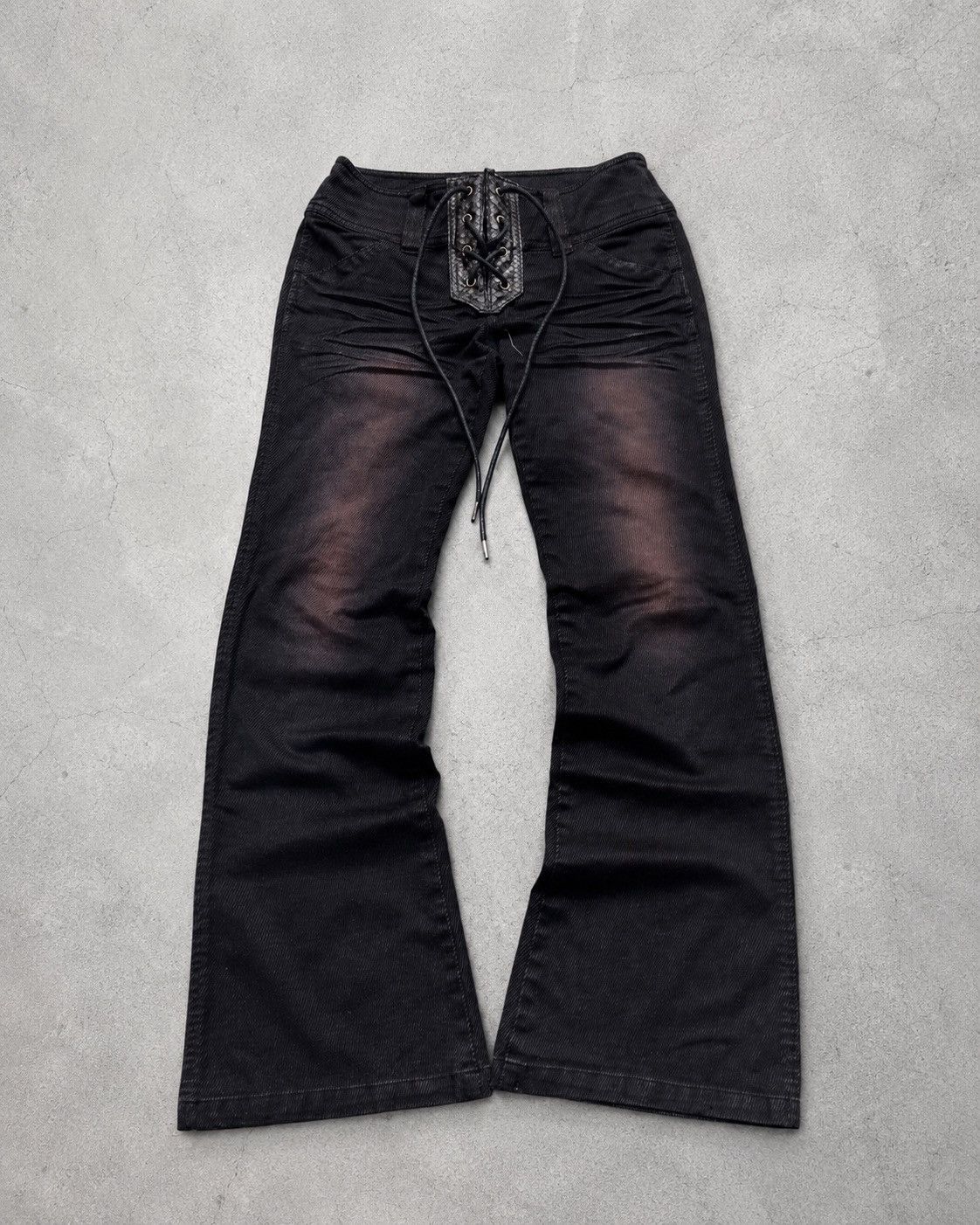 Japanese Brand BRAPPERS lace up flare jeans Size US 26 / EU 42 - 1 Thumbnail