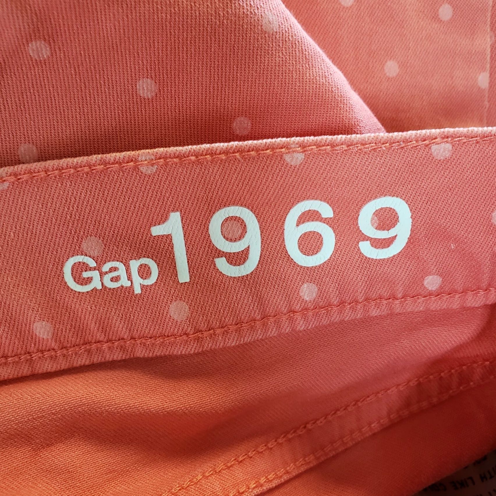 Gap GAP 1969 Womens Legging Jeans Sz 26 Pink Polka Dot Mid Rise Jeans Skinny Womens Size 26" / US 2 / IT 38 - 8 Thumbnail