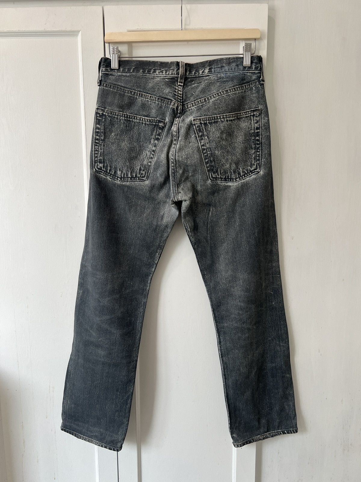 Maison Margiela 2005 ARTISANAL Martin Margiela Grey Painted Denim Size US 32 / EU 48 - 2 Thumbnail
