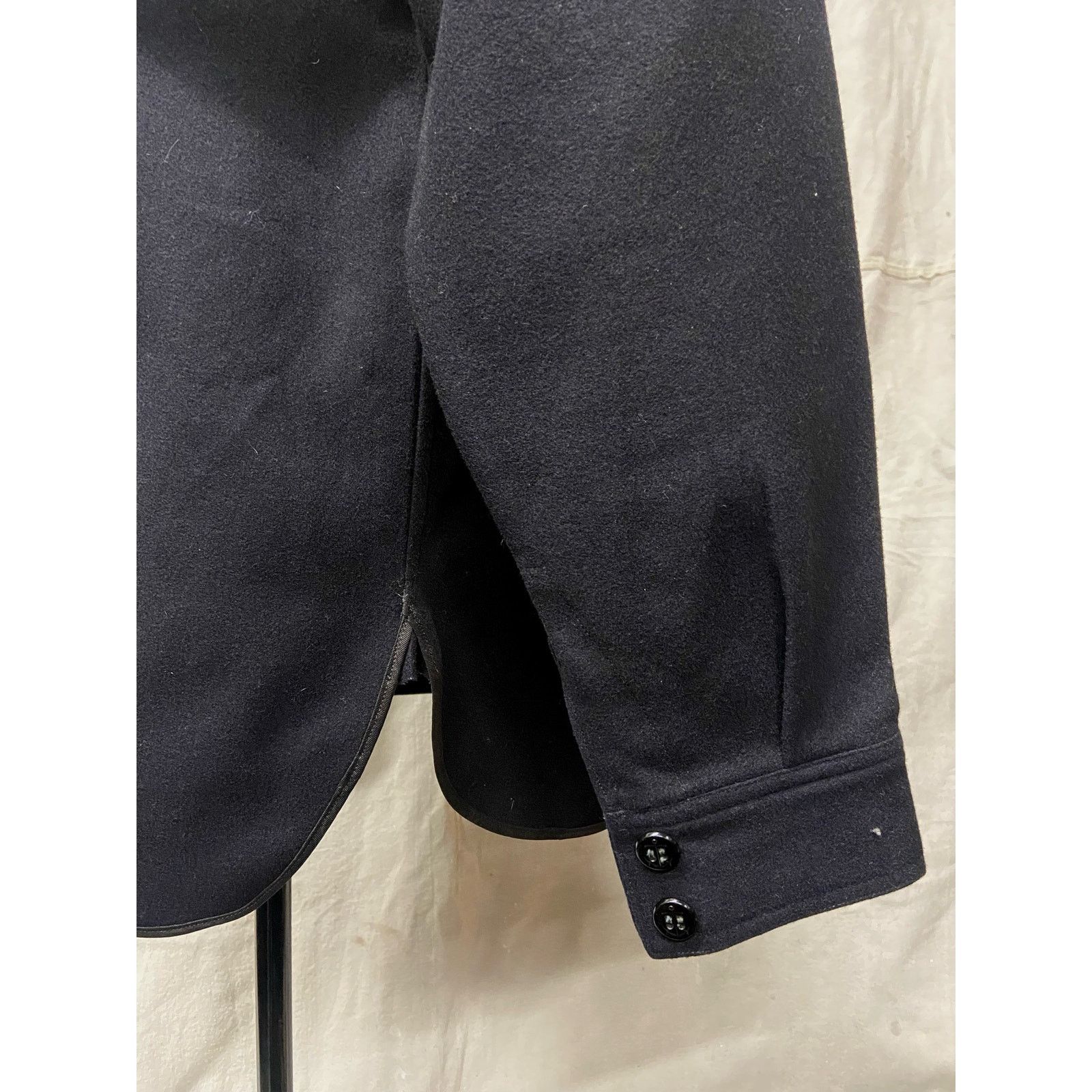 Vintage 50s Navy Blue Naval Uniform Button Down Wool Shirt Jacket Size US L / EU 52-54 / 3 - 7 Thumbnail