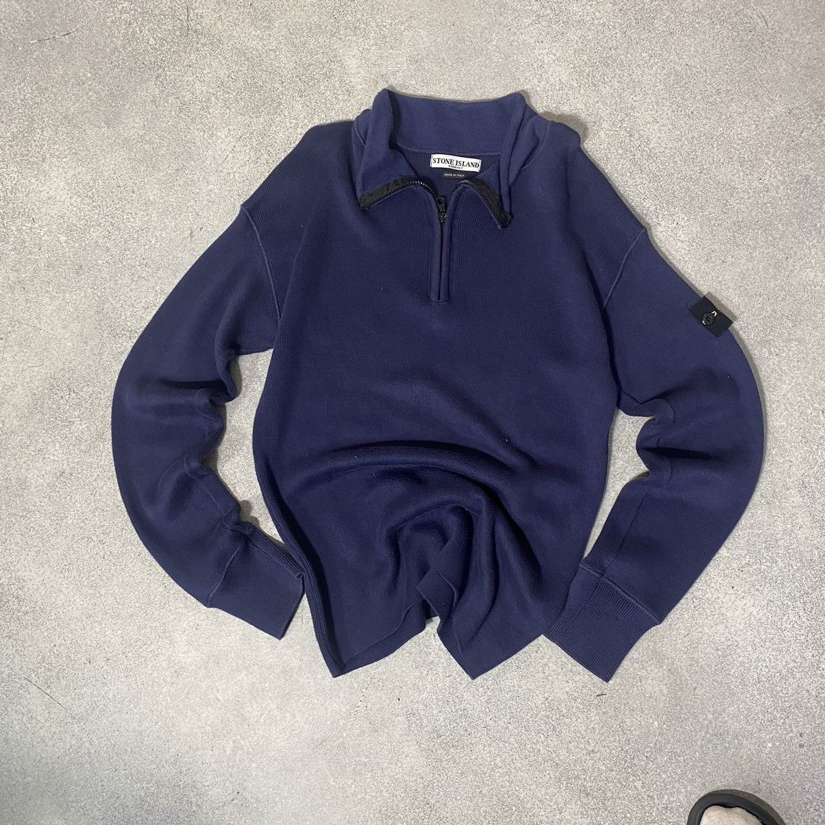 Stone Island Vintage Stone Island 1/4 zip Sweater Size US M / EU 48-50 / 2 - 2 Thumbnail