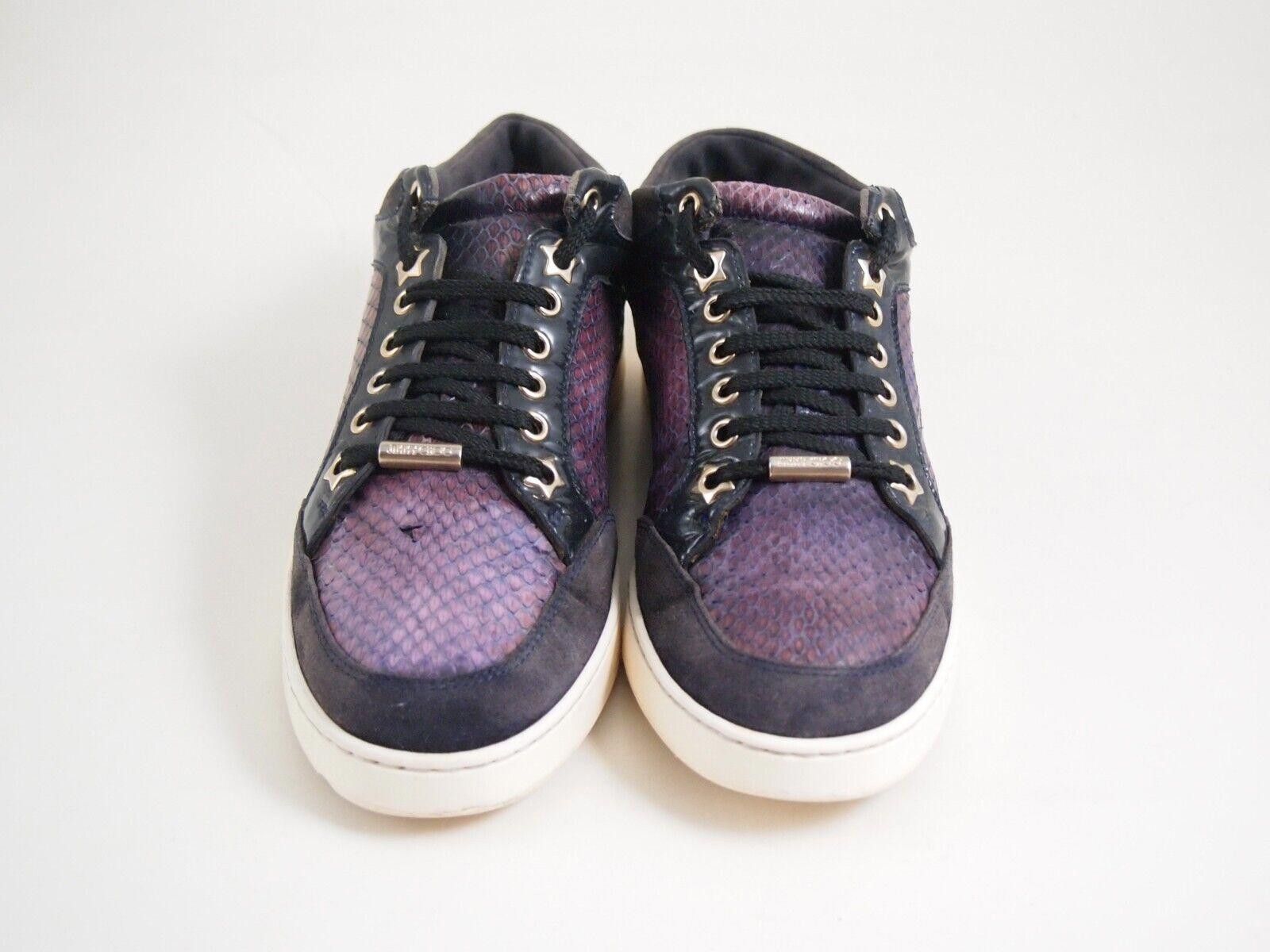Jimmy Choo Jimmy Choo Sneaker Blue Leather Purple Snakeskin EU 38 US 8 Size US 8 / IT 38 - 3 Thumbnail