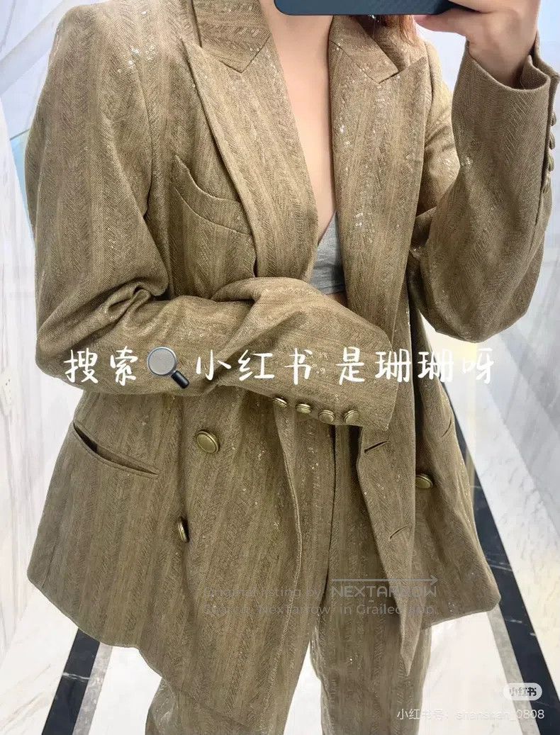 Brunello Cucinelli Brunello Cucinelli Sequin blazer Size S / US 4 / IT 40 - 3 Thumbnail