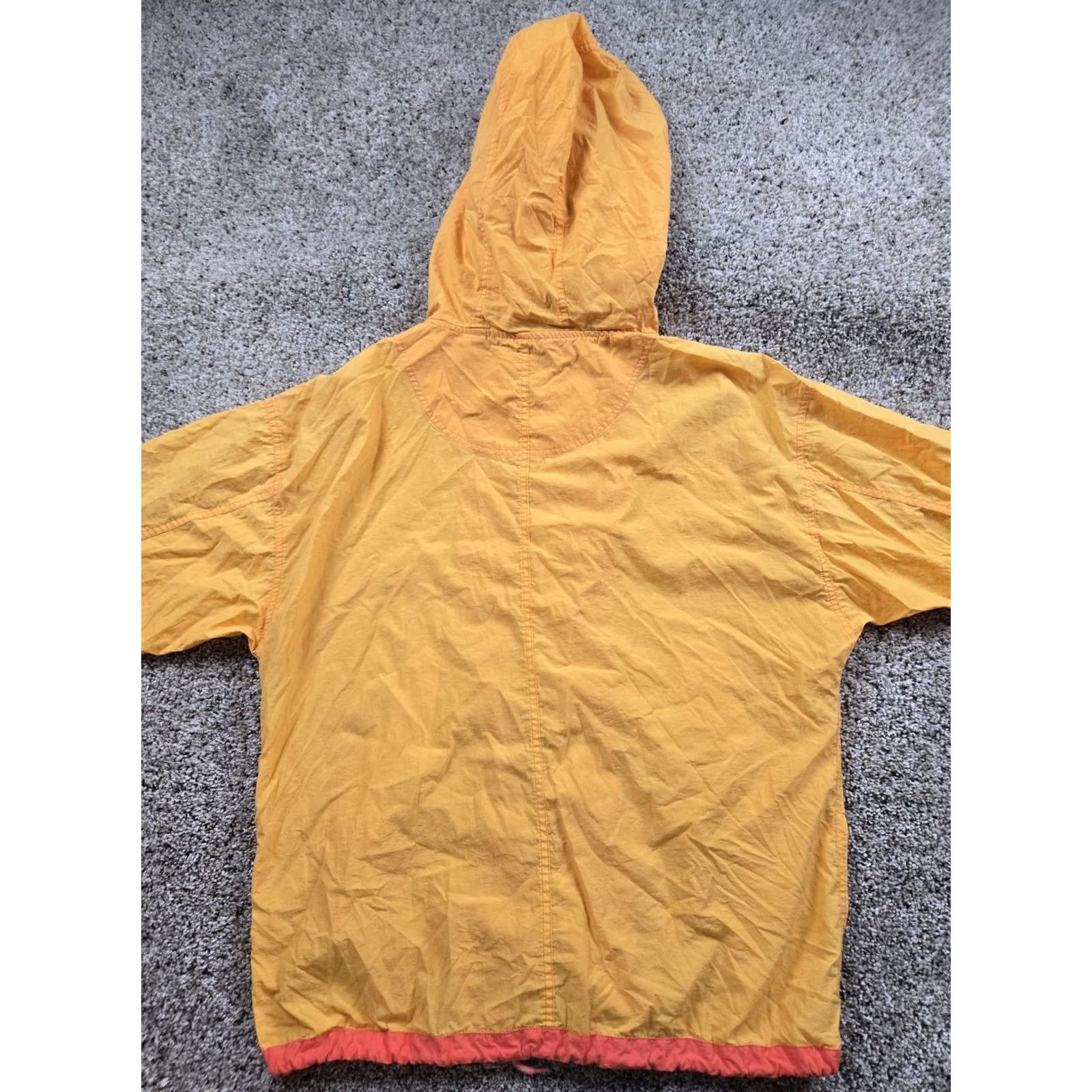 Gap VINTAGE GAP Jacket Womens L Yellow Orange Hooded Nylon Windbreaker Zip 90s Size L / US 10 / IT 46 - 6 Thumbnail