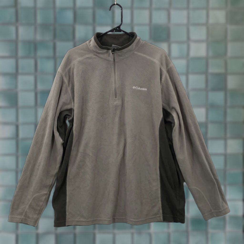 Vintage Columbia Sweatshirt Men XL Gray Black 1/4 Zip Long Sleeve Pullover Outdoor Winter Mock Neck Regular Size XL Mens Size US XL / EU 56 / 4 - 1 Thumbnail