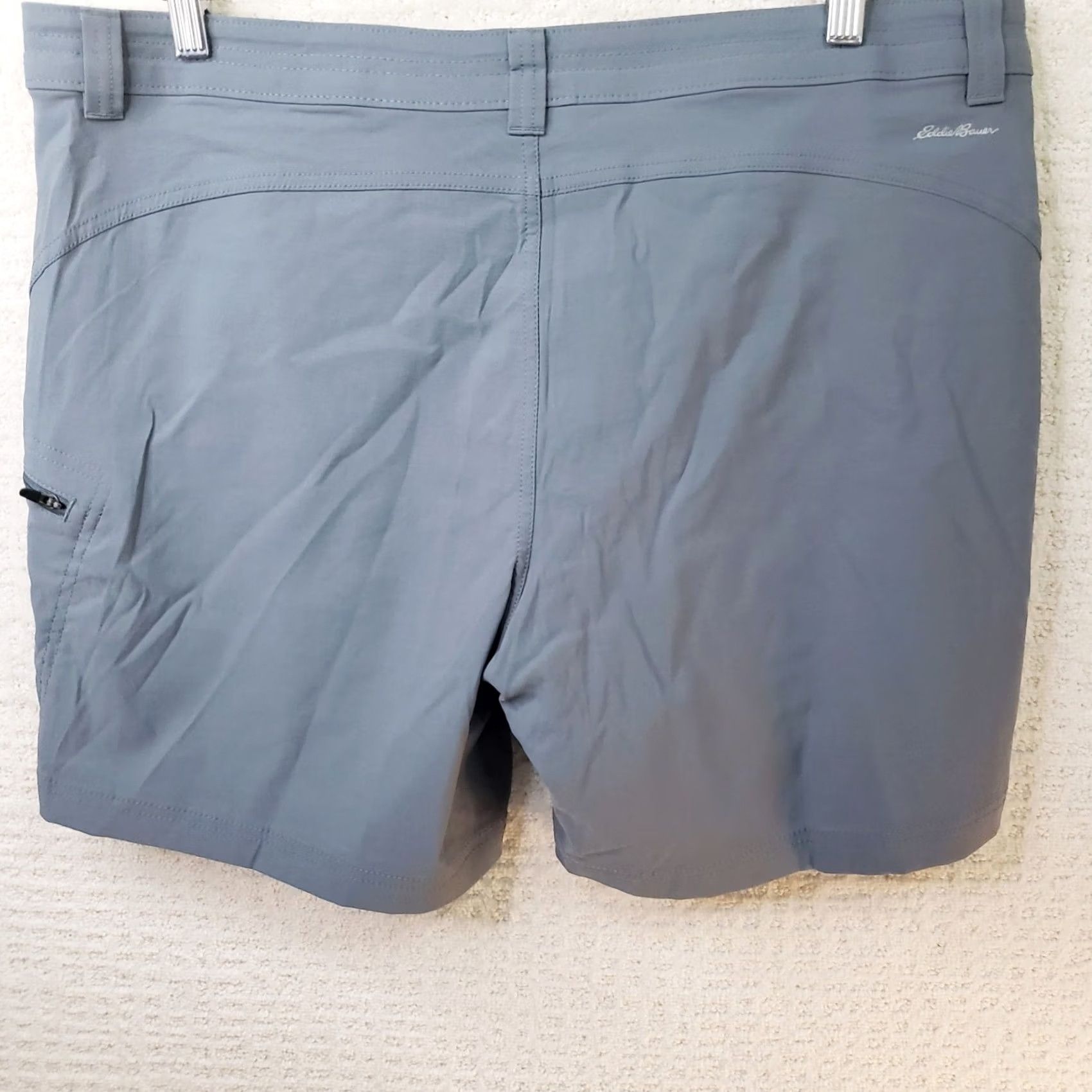 Eddie Bauer VINTAGE? No — Eddie Bauer Womens Hiking Chino Shorts Gray 7" Inseam Size 16 Nylon Stretch Regular Waist 36 Zip Size 25" / US 0 / IT 36 - 6 Thumbnail
