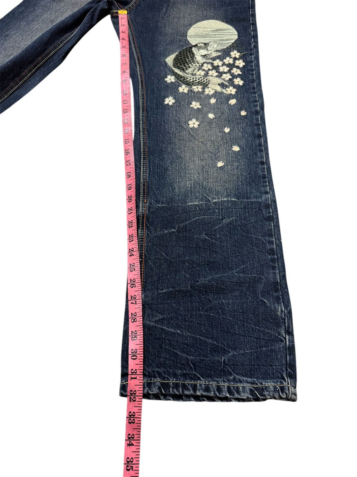 Japanese Brand INFINITY MULTIPOCKET KOI KARAKURI TAMASHII DESIGN DENIM Size US 33 - 20 Thumbnail