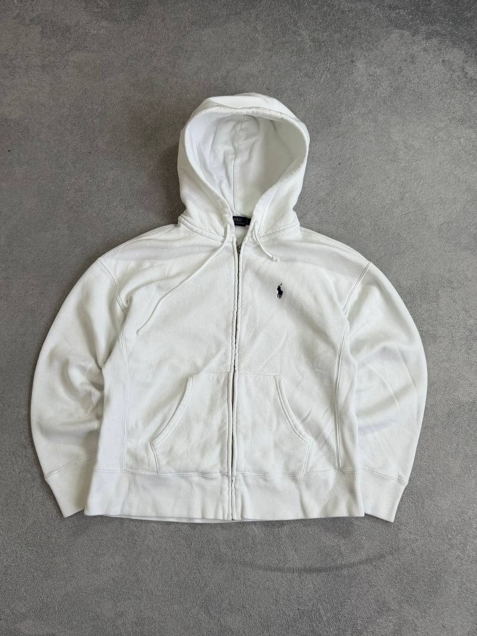 Polo Ralph Lauren Polo Ralph Lauren White Zip-Up Hoodie Y2K Avant-garde Size US M / EU 48-50 / 2 - 2 Thumbnail