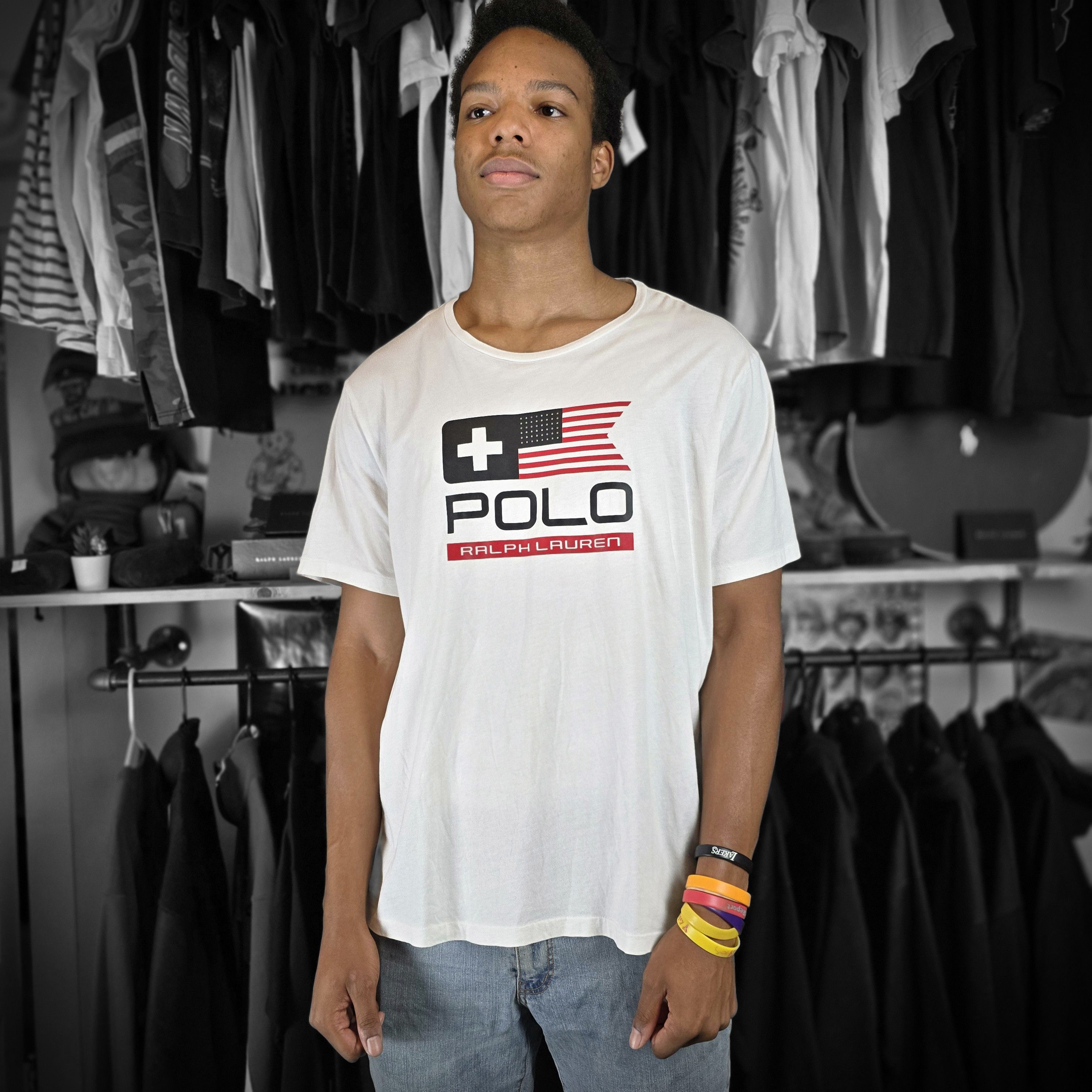 Polo Ralph Lauren Polo Ralph Lauren USA Spellout Performance T-shirt Men's XXL Size US XXL / EU 58 / 5 - 1 Thumbnail
