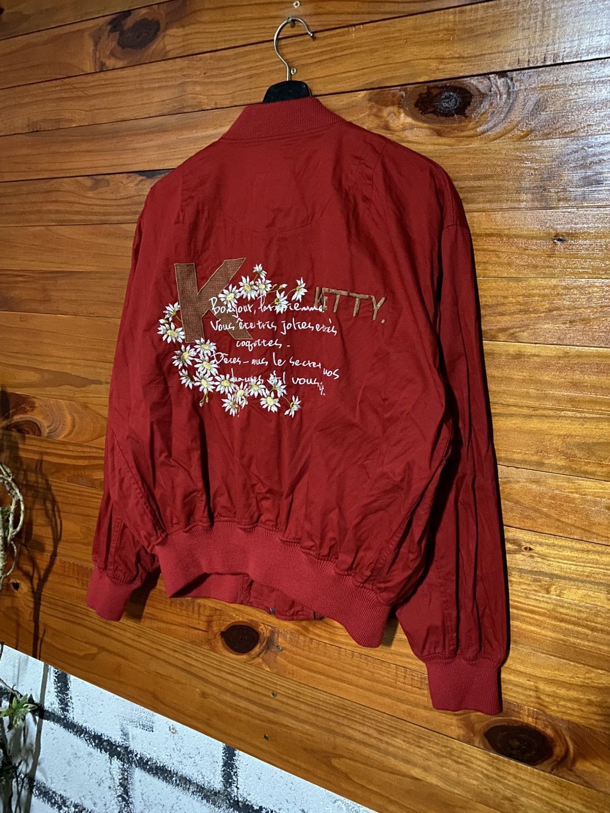 Japanese Brand Vintage Ketty S.A. Petit Coquilles Embroidered Bomber Jacket Size US L / EU 52-54 / 3 - 8 Thumbnail