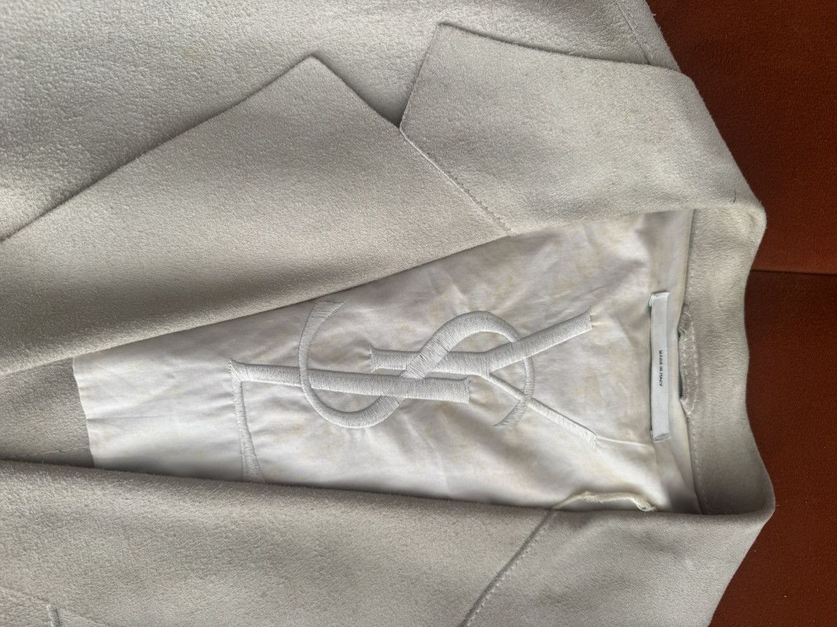 Yves Saint Laurent Rare Saint Laurent by Stefano Pilati Grey Suede Jacket Size US M / EU 48-50 / 2 - 2 Thumbnail
