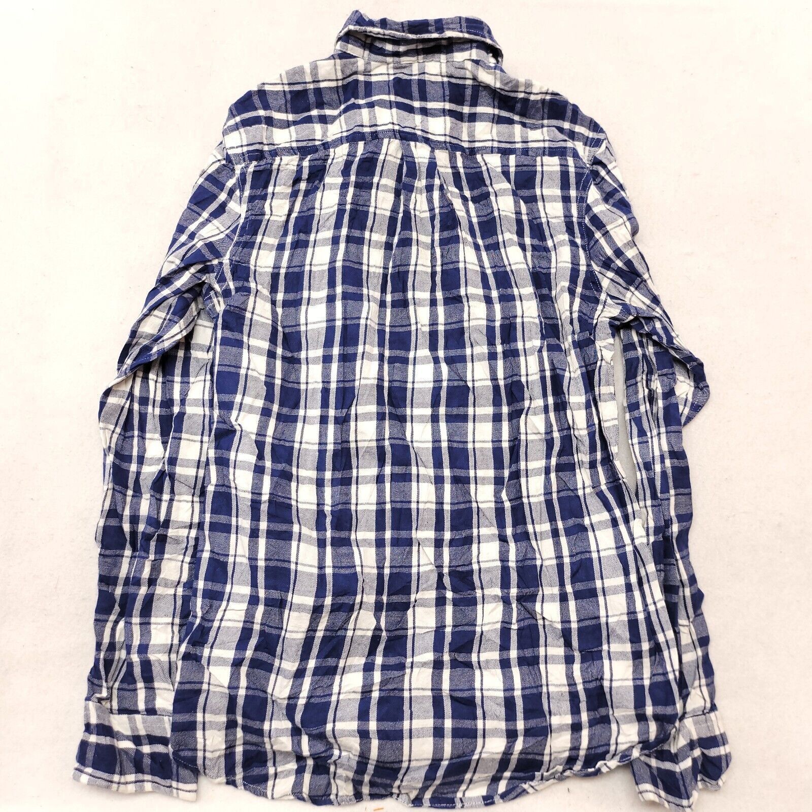 14th & Union 14th & Union Madras Flannel Shirt Mens Size Medium M Blue Size US M / EU 48-50 / 2 - 10 Thumbnail